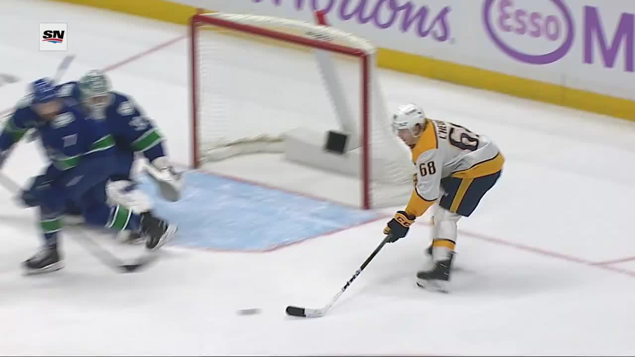 Zachary L'Heureux scores his first NHL goal