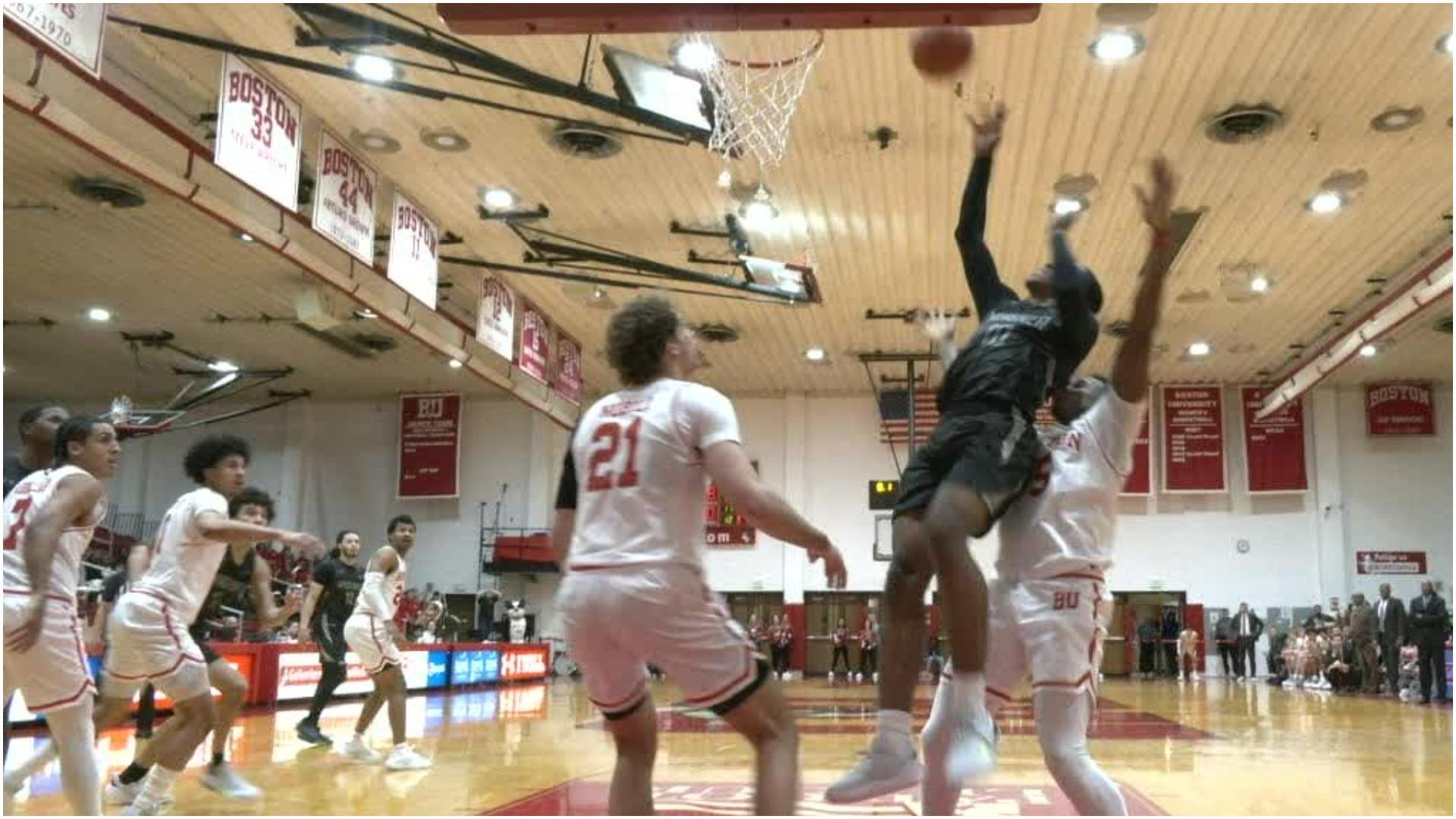 Wagner miraculously scores on the inbounds to beat BU at the buzzer