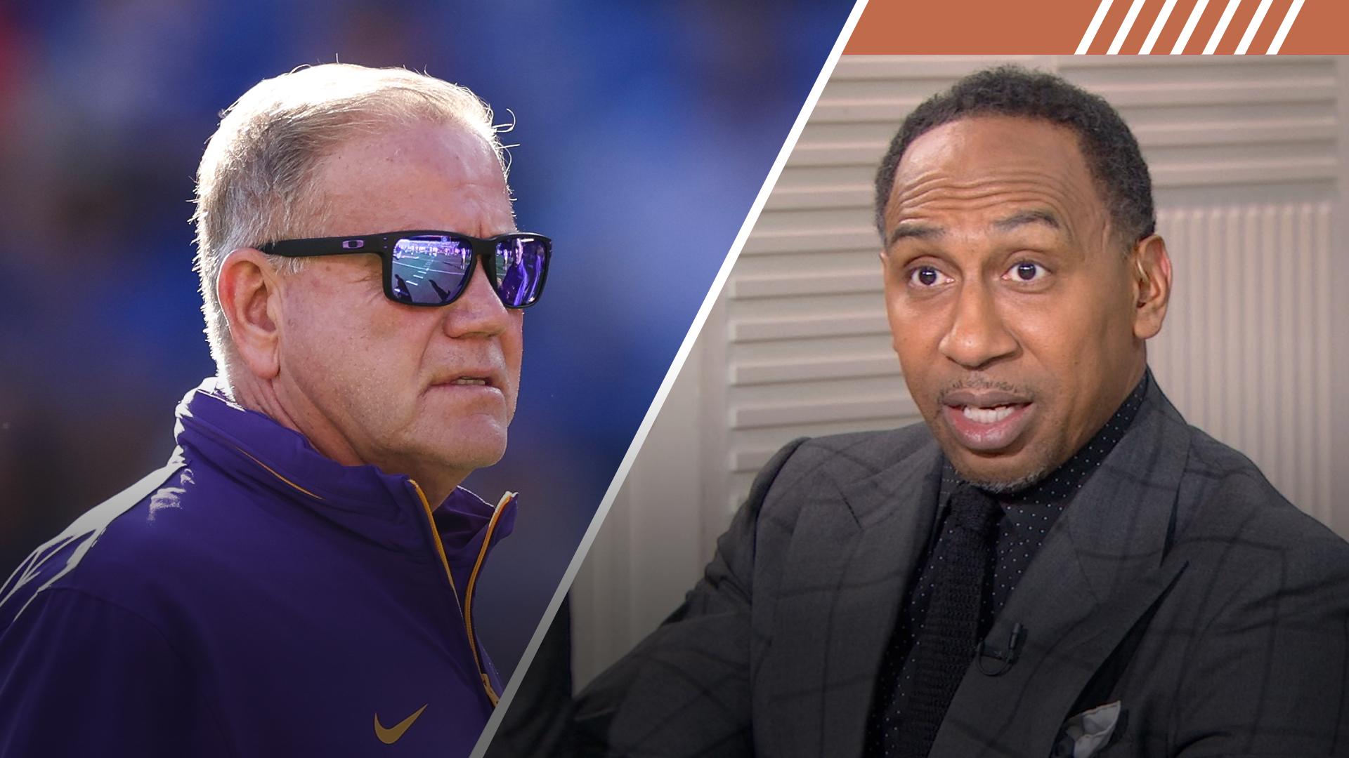 Stephen A: 'Brian Kelly is in a world of trouble at LSU'