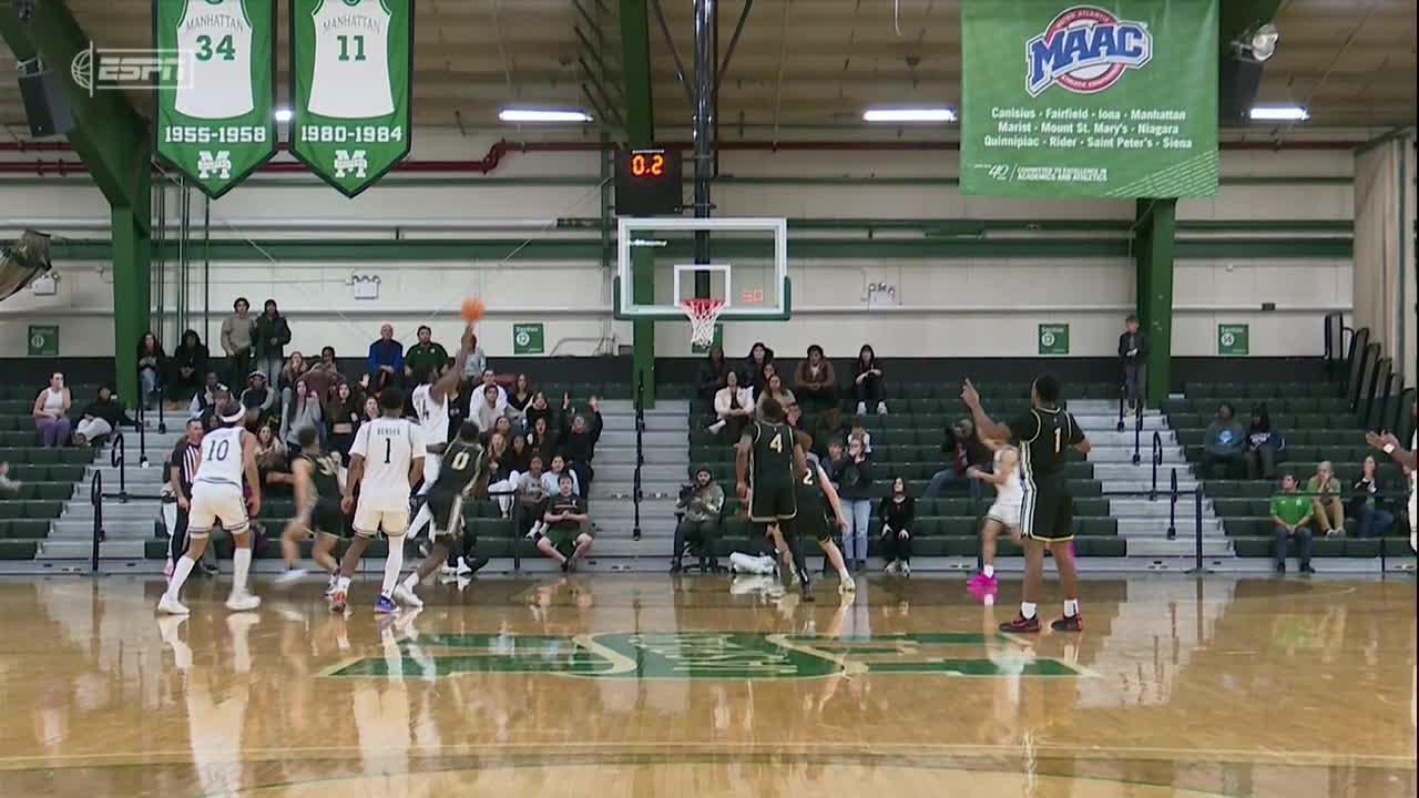 Wesley Robinson's floater wins it for Manhattan at the buzzer