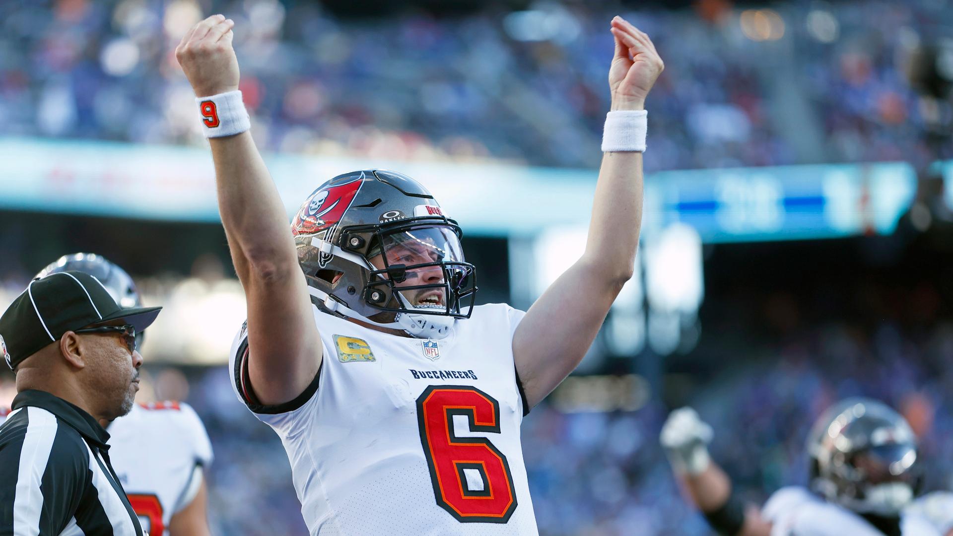 Baker Mayfield trolls Giants fans with Tommy DeVito TD celebration