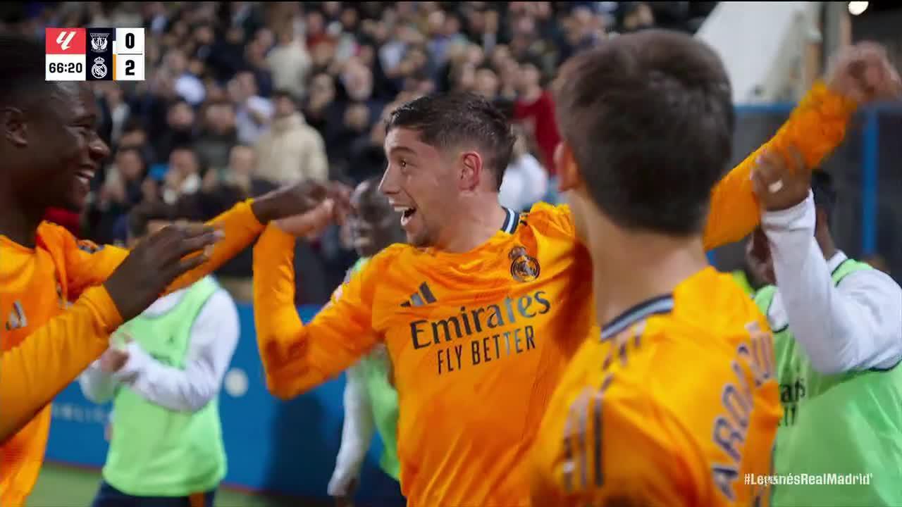 Federico Valverde doubles Real Madrid's lead with powerful strike