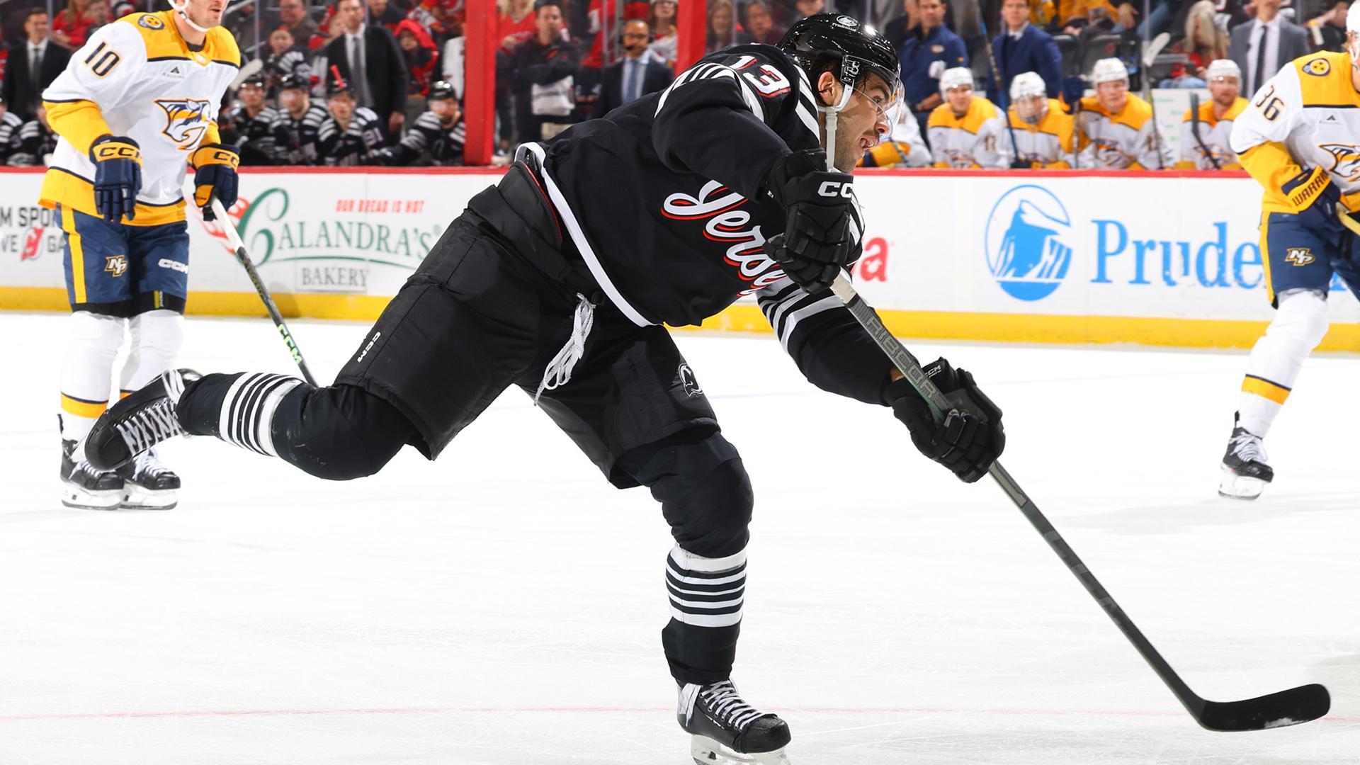 Nico Hischier goes off for 1st career hat trick vs. Predators