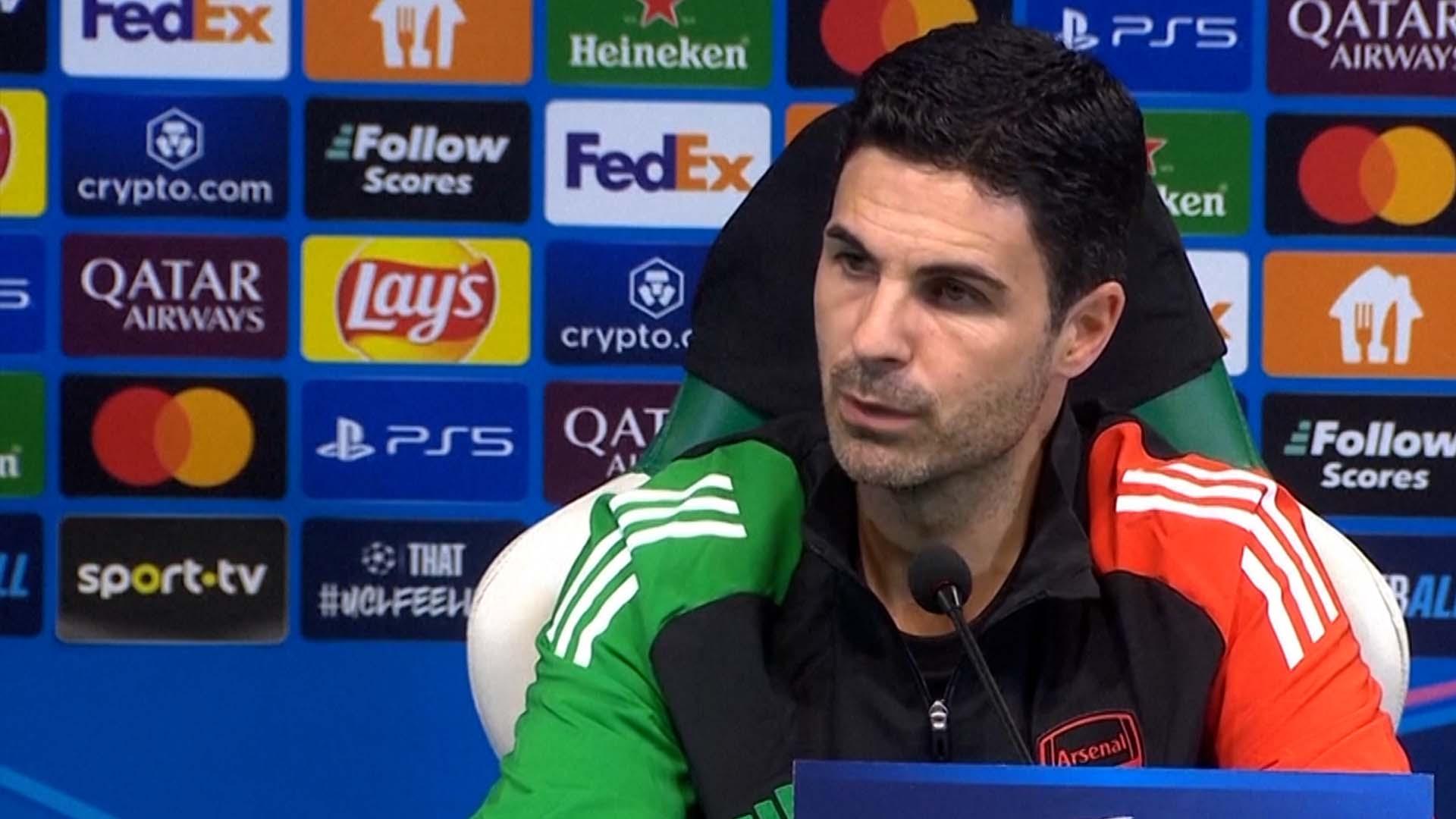 Arteta: We have to improve our away form in Europe