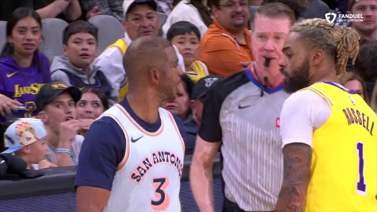 CP3, D-Lo exchange words after hard foul