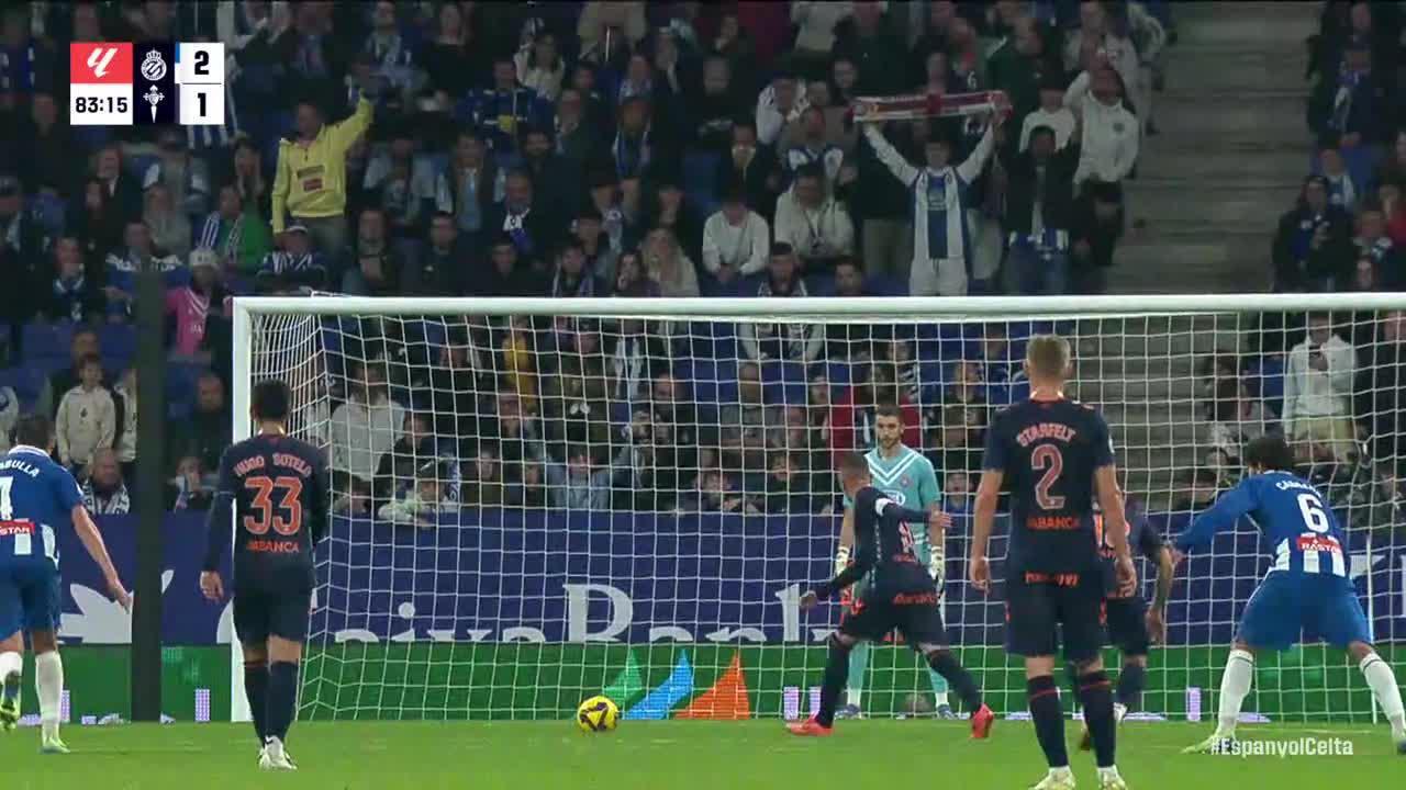 Iago Aspas slots home Penalty Goals vs. Espanyol