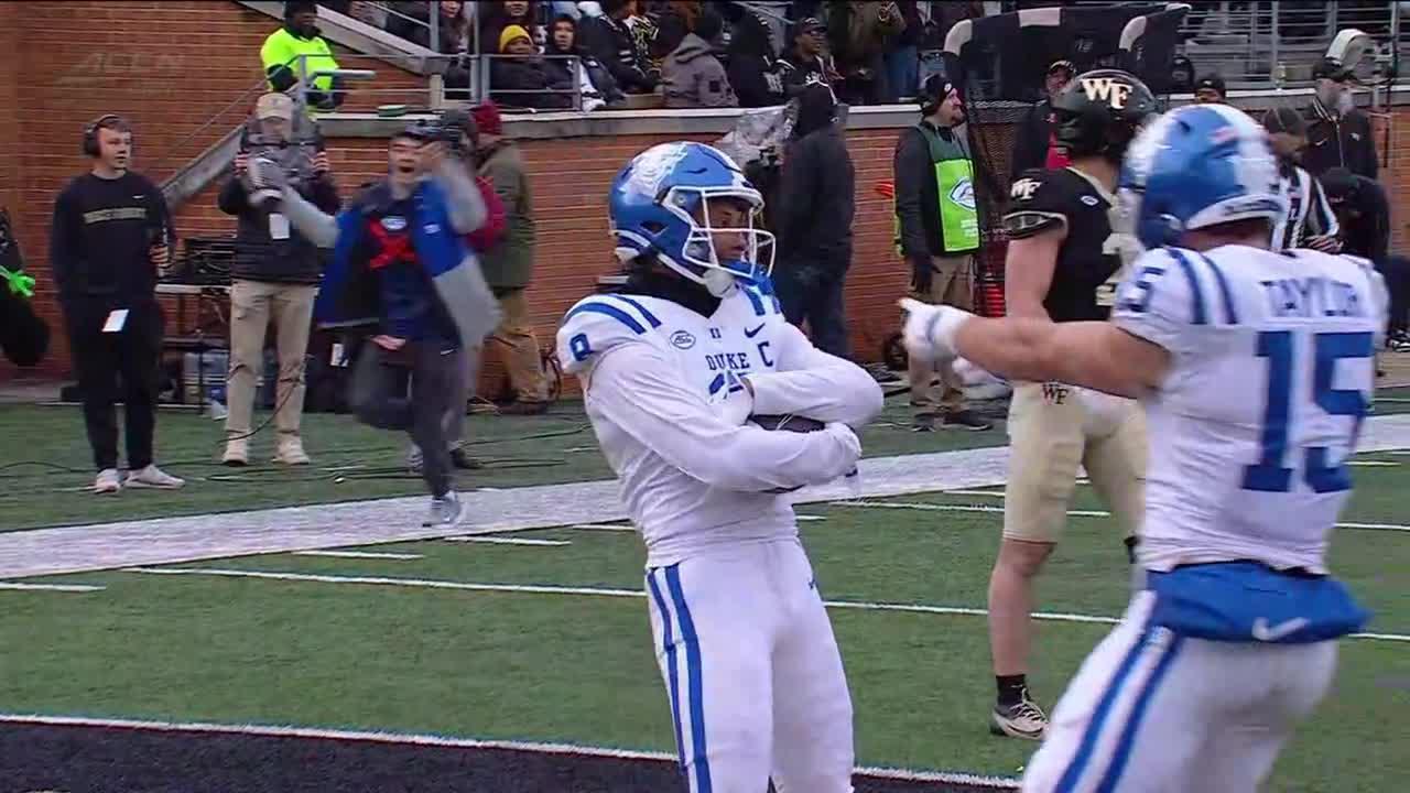 Jordan Moore scores a walk-off TD for Duke