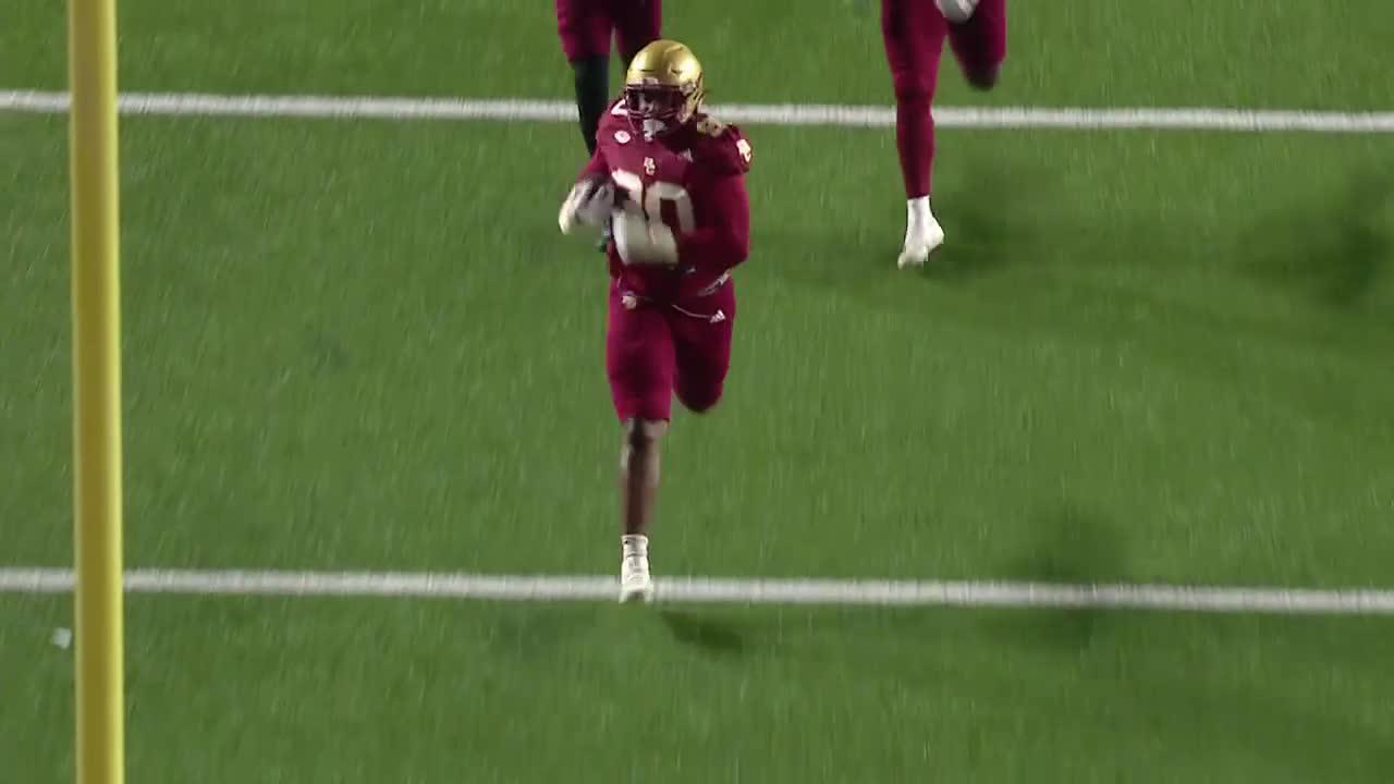 Big man TD! BC's Ty Clemons gets the pick-six