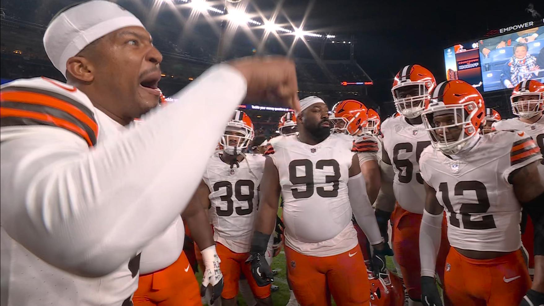 Jameis fires up Browns teammates with electric pregame speech