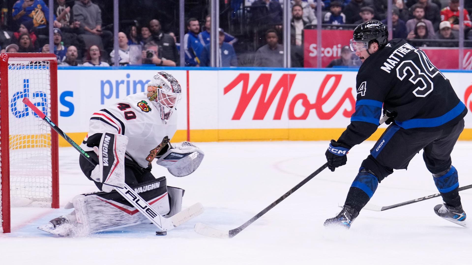 Auston Matthews shows off stick skills with crafty goal