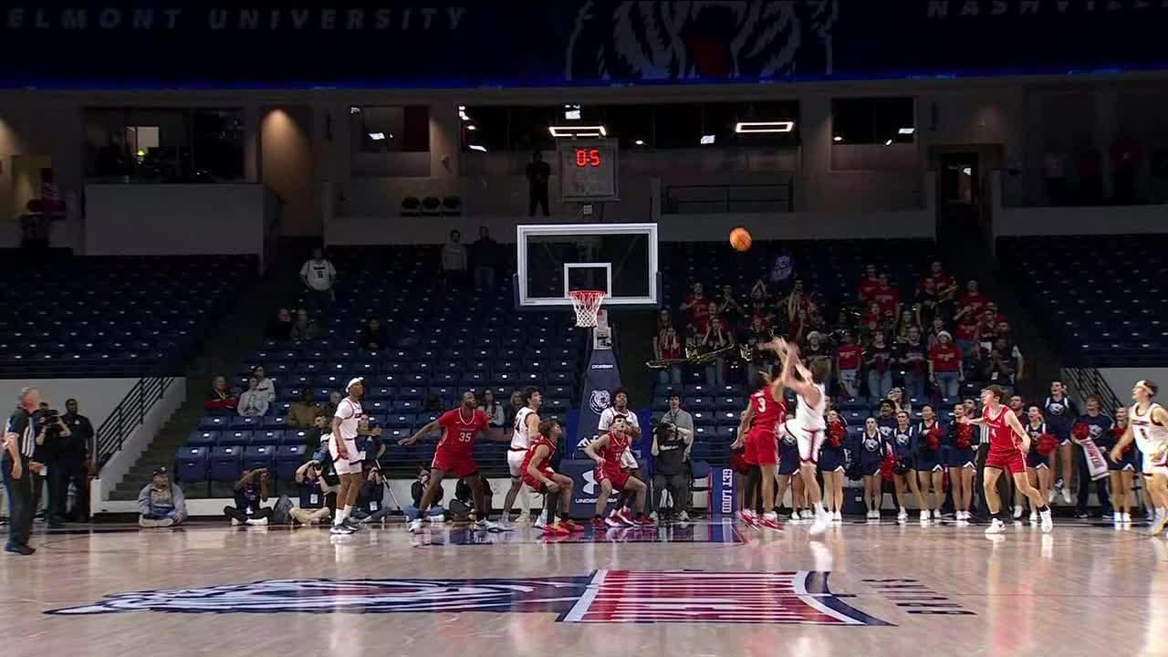 Carter Whitt calls game for Belmont as time expires in OT