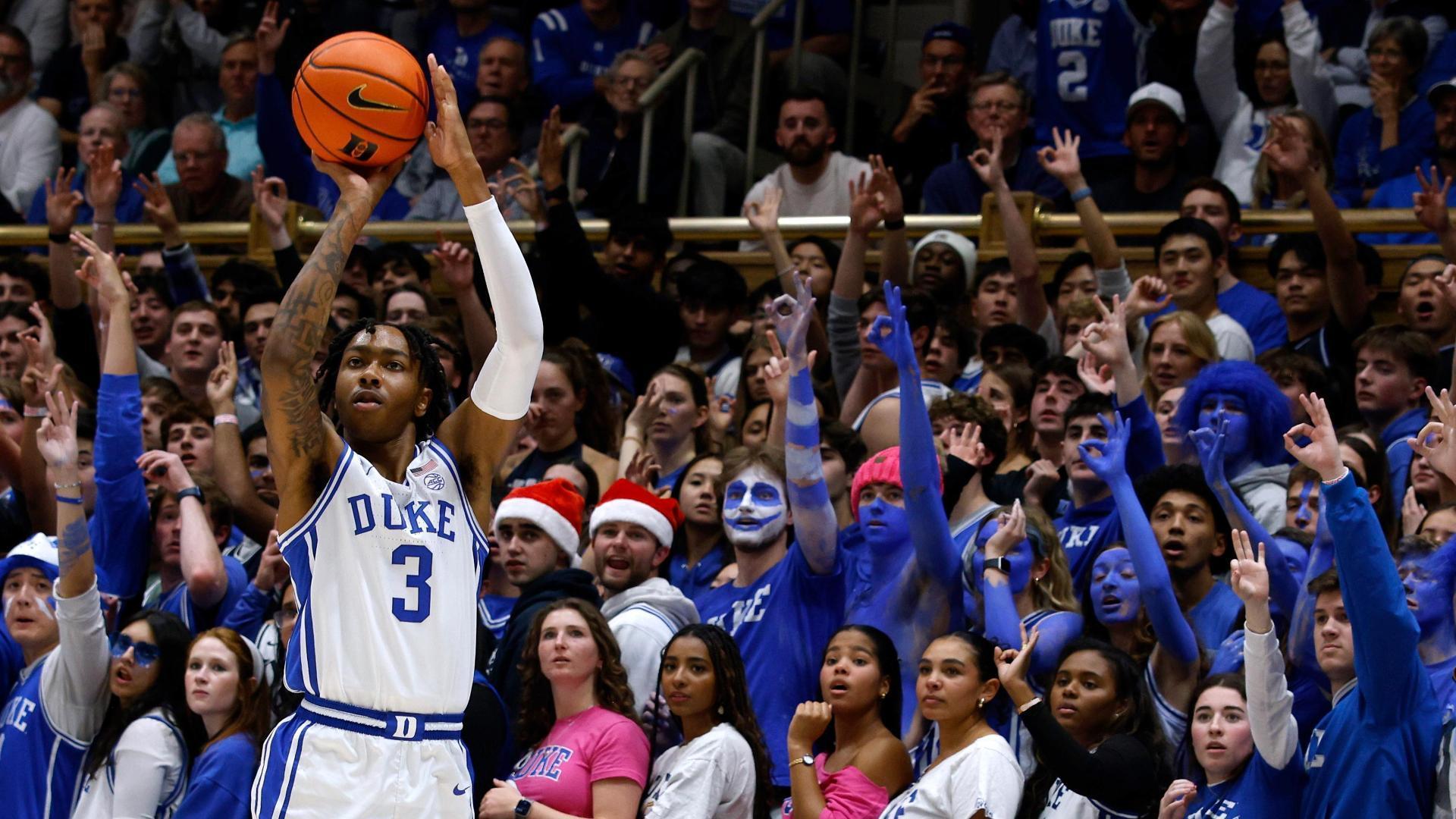 Duke's Isaiah Evans drains 6 treys in the first half