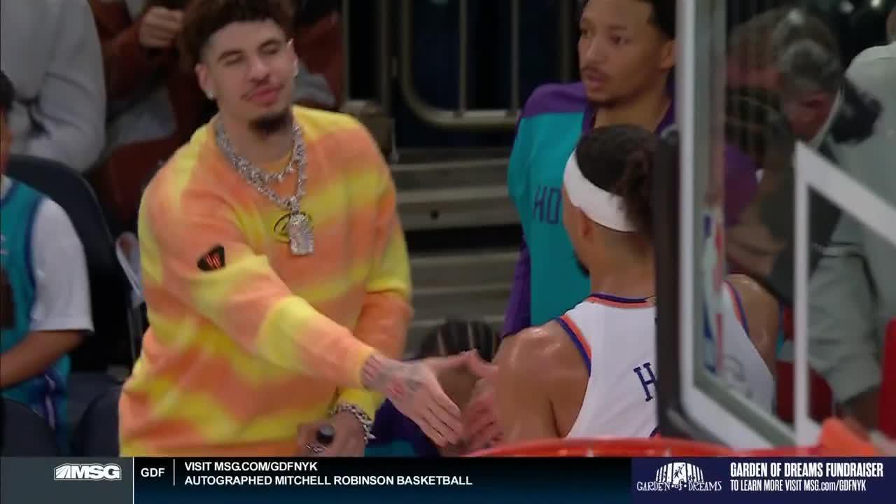 Josh Hart and LaMelo Ball make up after trash talk