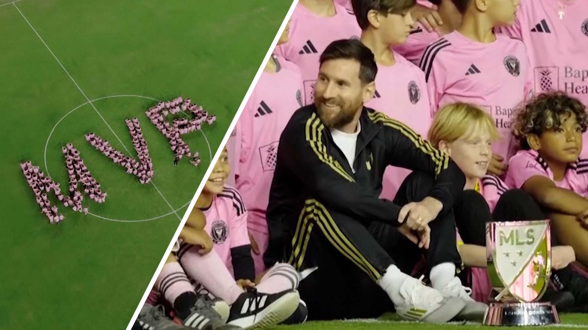 Messi surprised with MVP award by Inter Miami's academy players