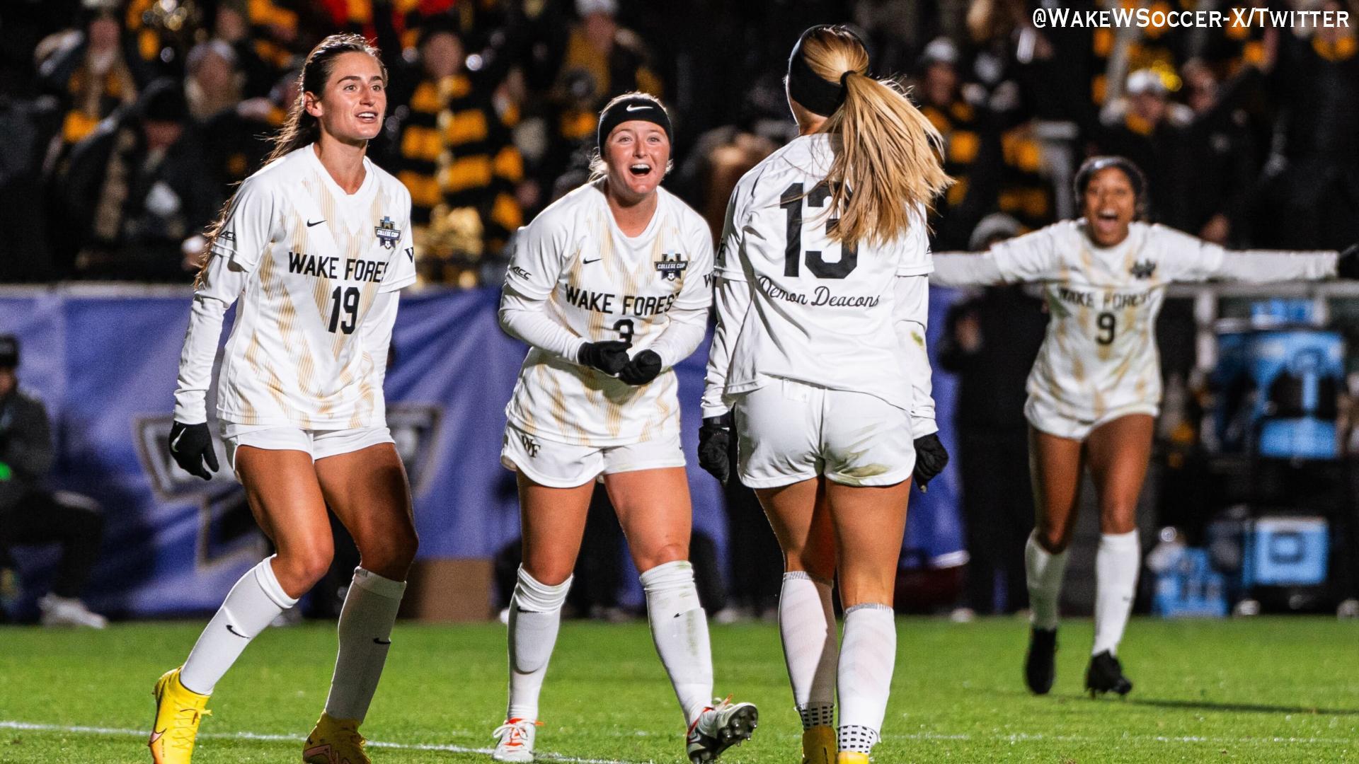 Emily Morris' curling volley gives Wake Forest the lead