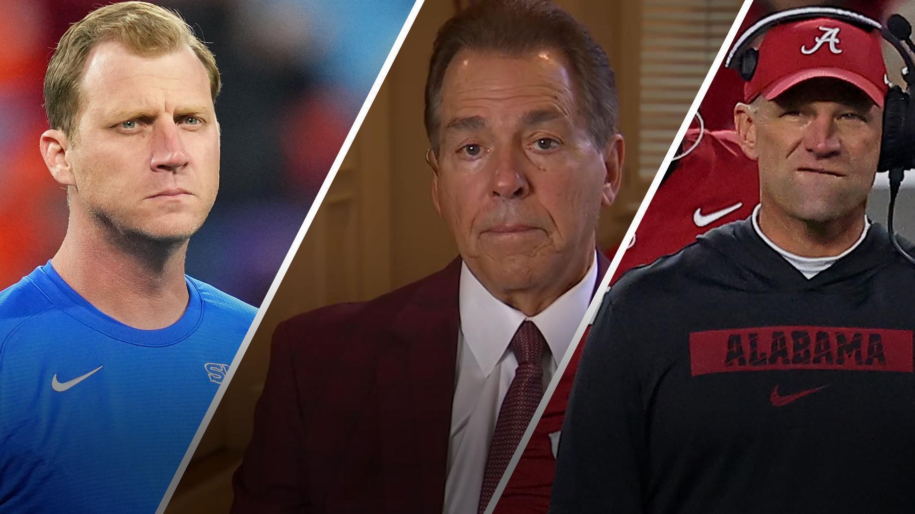 Nick Saban reacts to SMU edging out Alabama in CFP
