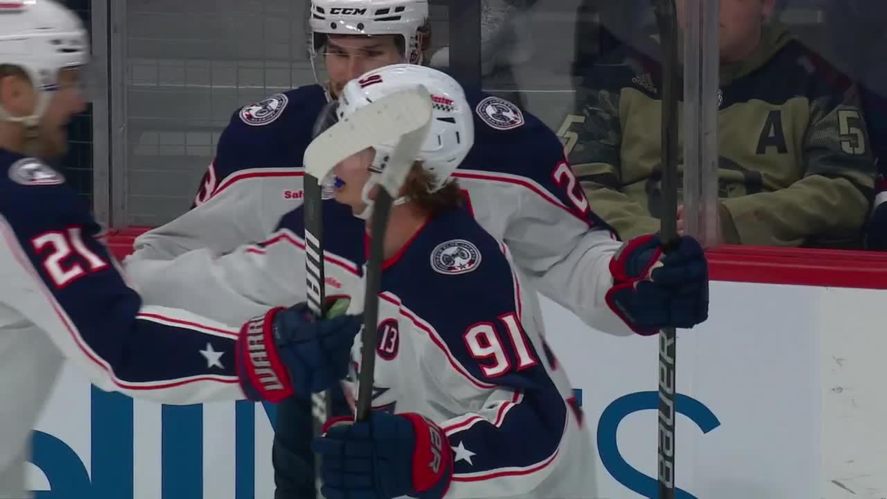 Kent Johnson scores goal vs. Jets