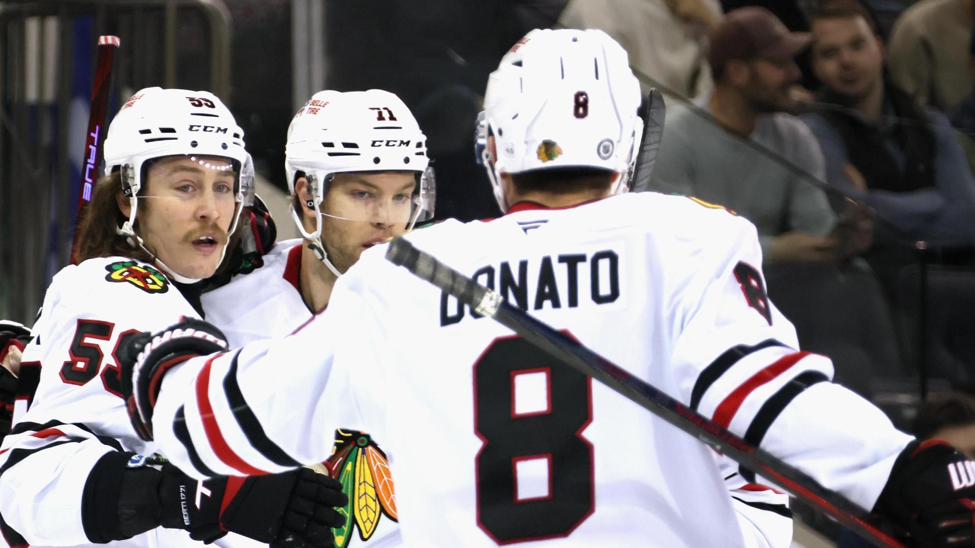 Hall serves up perfect assist to Bertuzzi for a Blackhawks goal