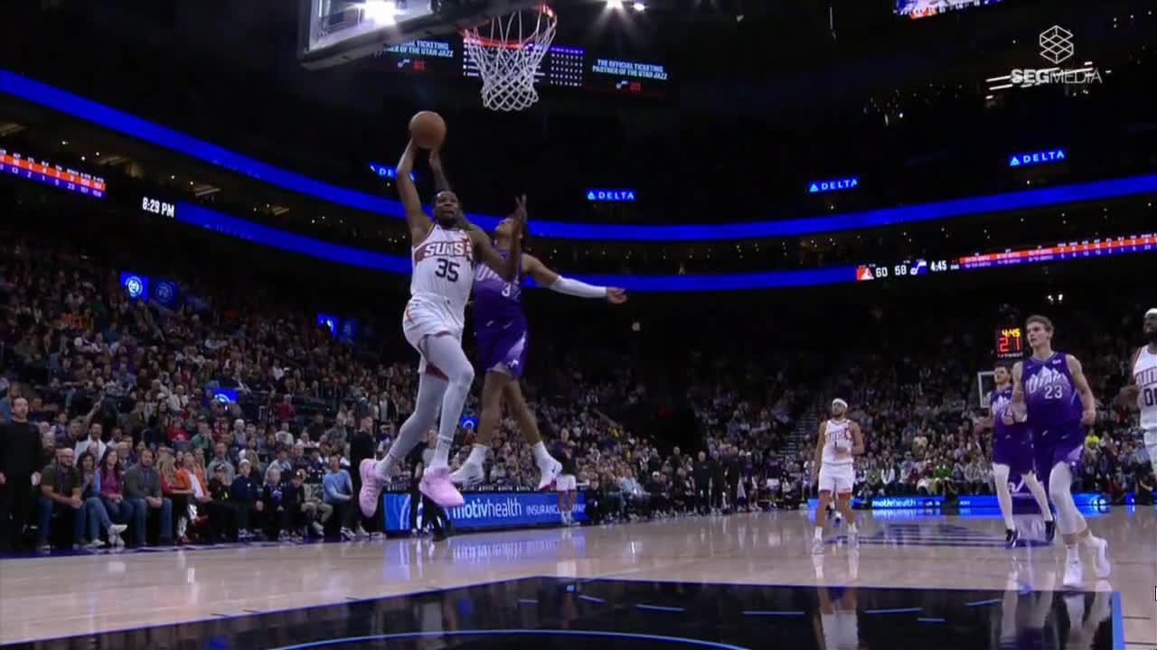 Keyonte George gets up for unreal block on KD