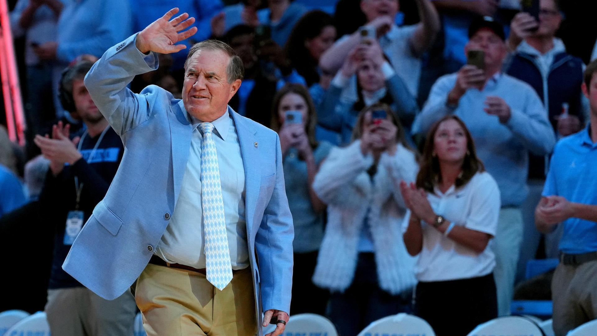 Bill Belichick makes appearance at UNC basketball game