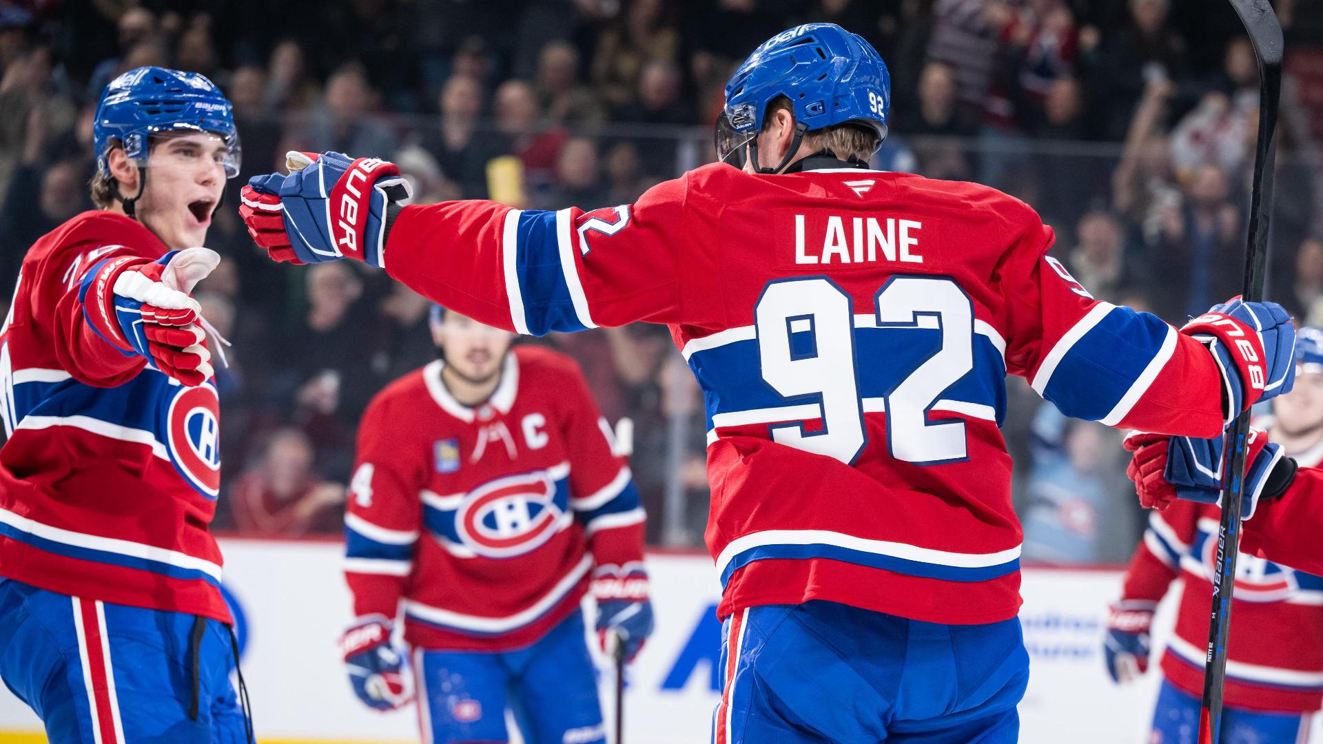 Patrik Laine's hat trick goal makes it 5-1 Canadiens