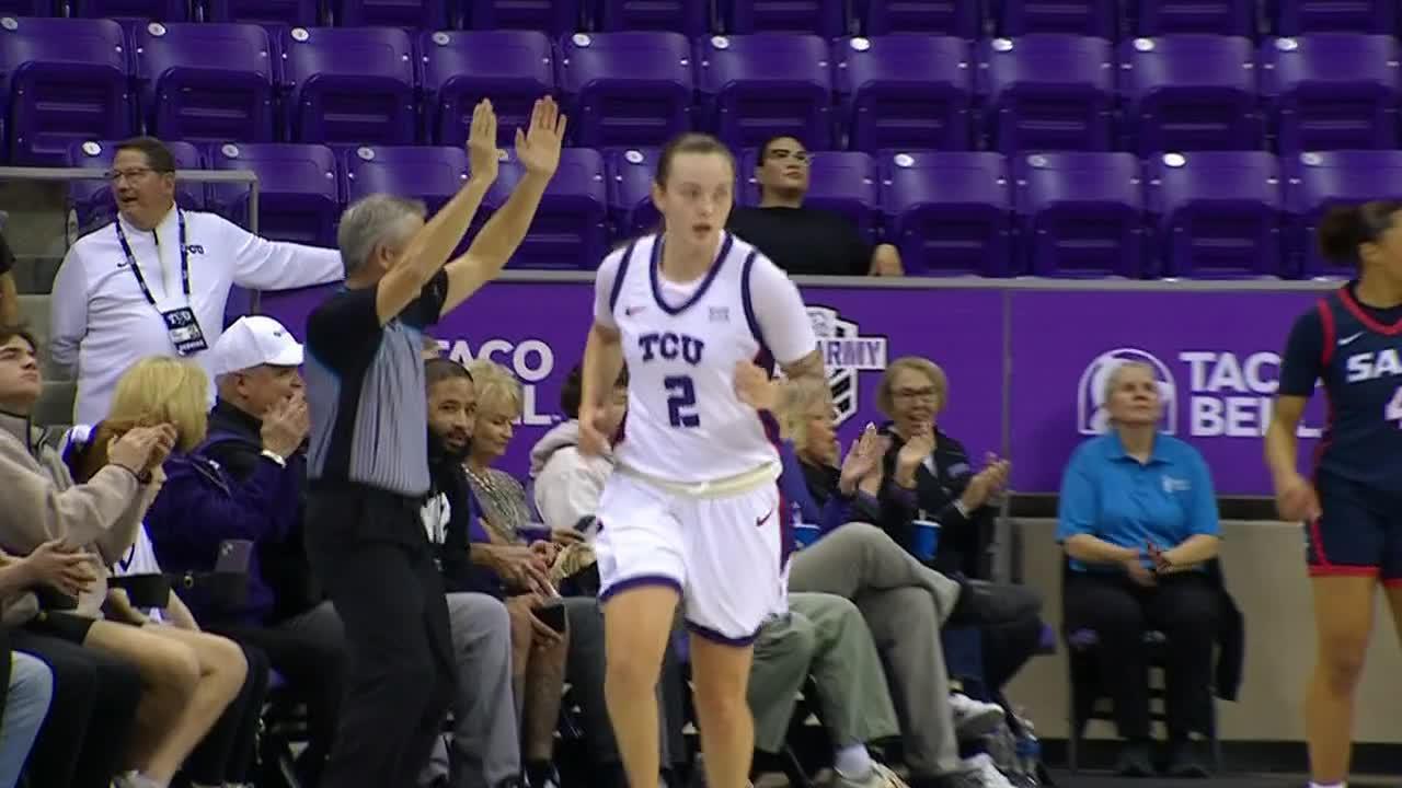 Madison Conner drills eight 3s in 33-point outing for TCU