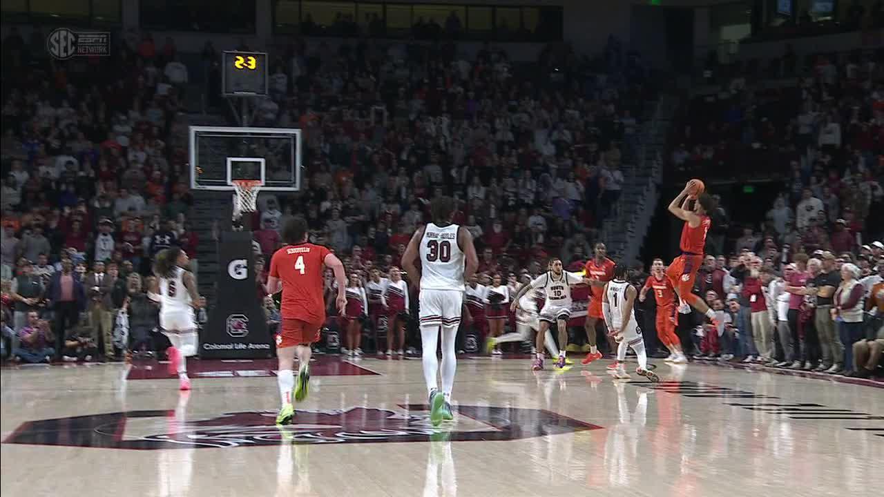 Chase Hunter banks in the game-tying 3 to force OT