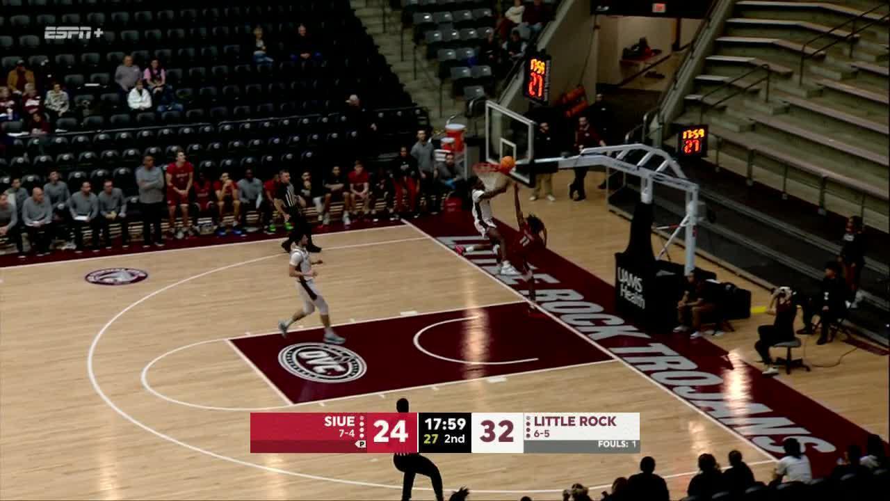 Little Rock's Mwani Wilkinson gets up for outrageous block