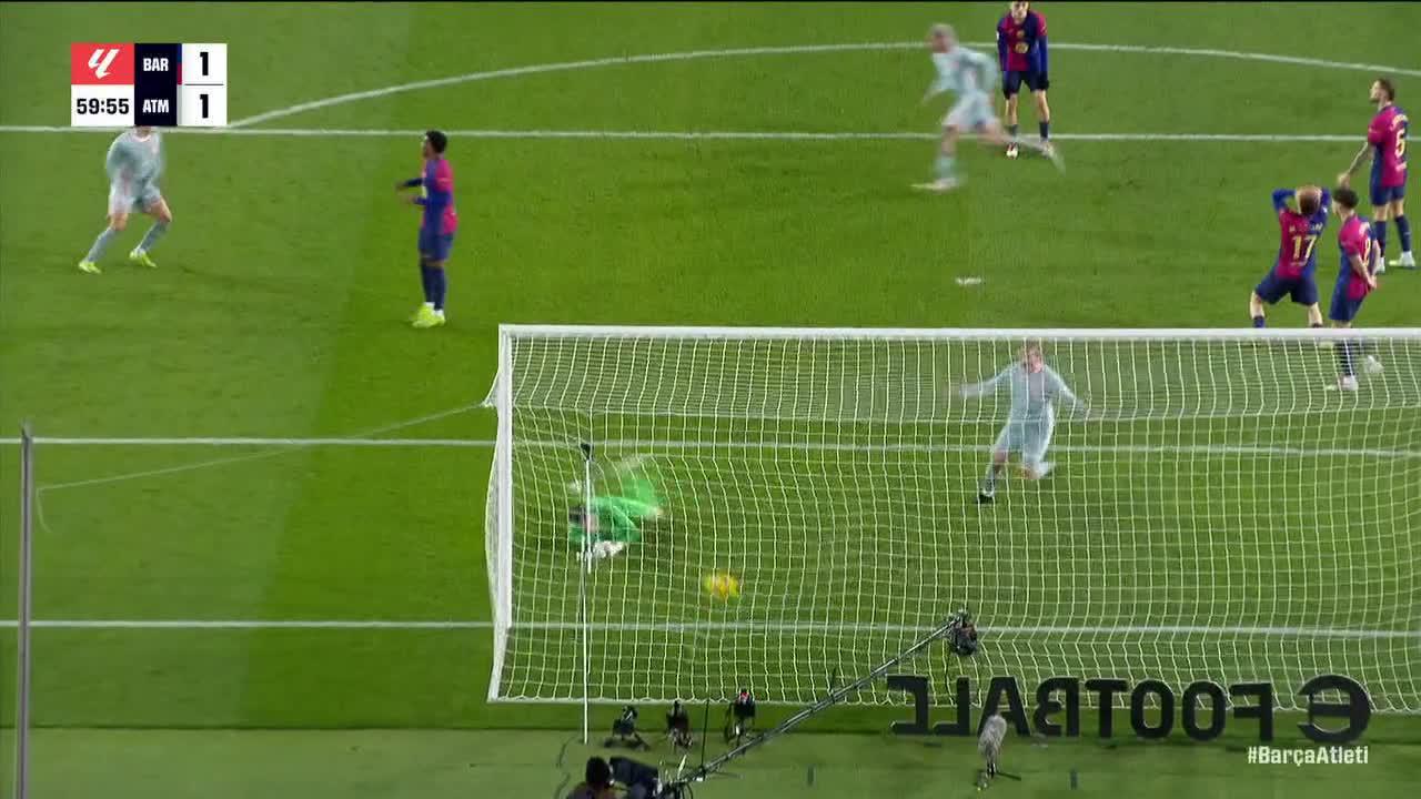 De Paul equalizes for Atlético Madrid vs. Barcelona