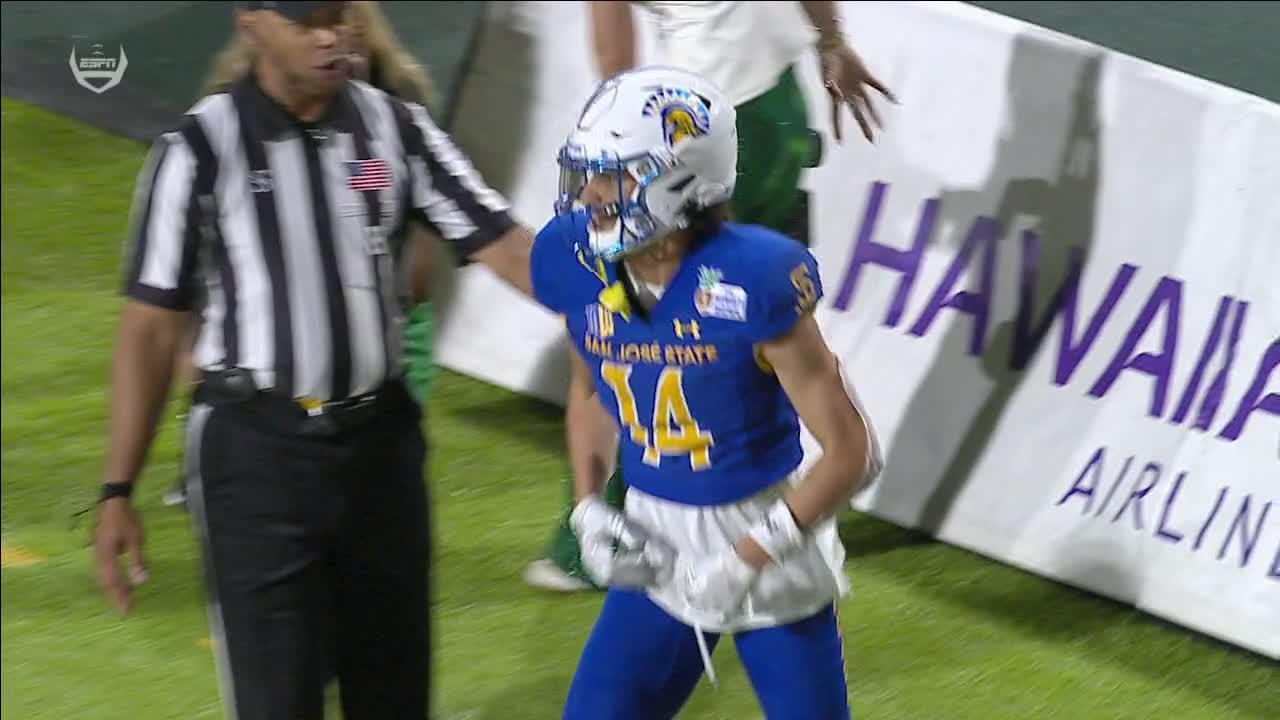 San Jose State forces 2OT with great TD catch on 4th down