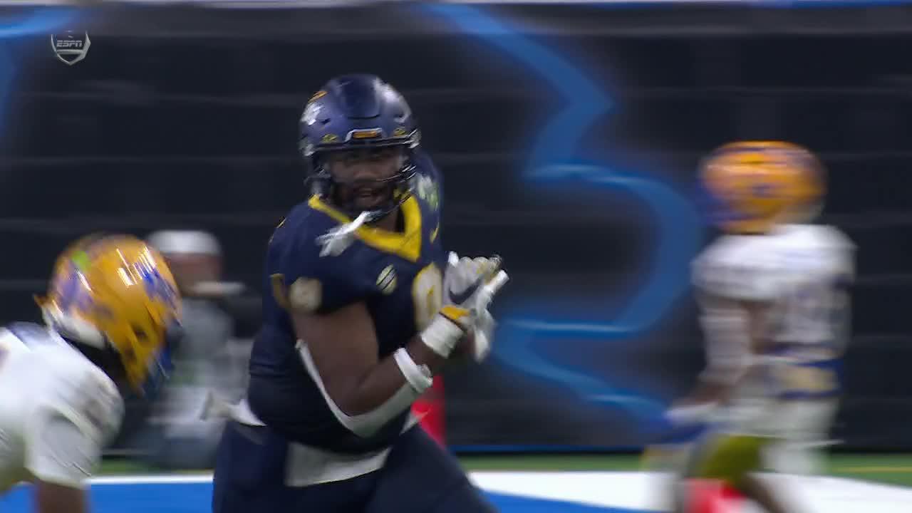 Darius Alexander returns an interception for an epic 58-yard TD