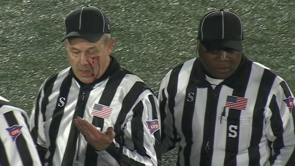 Referee bloodied after mass brawl between ECU, NC State - ESPN Video