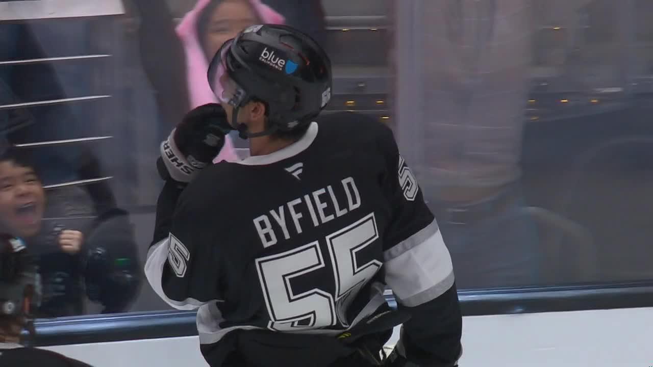 Quinton Byfield scores the winner in OT for the Kings