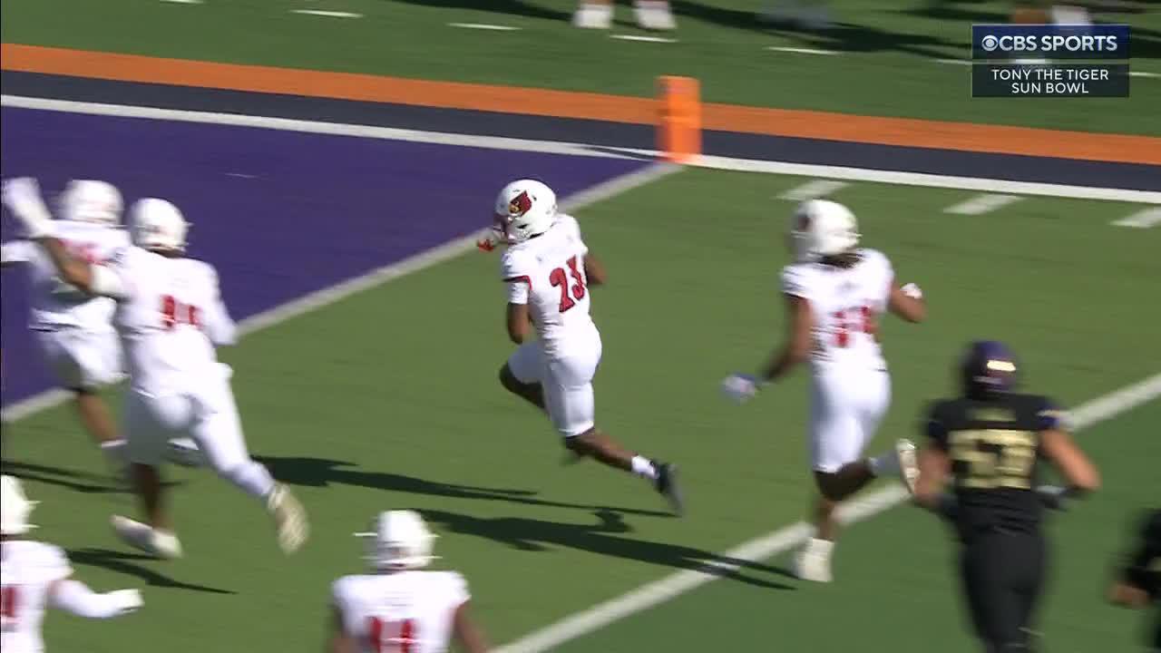 Louisville kicks off Tony the Tiger Sun Bowl with a pick-six