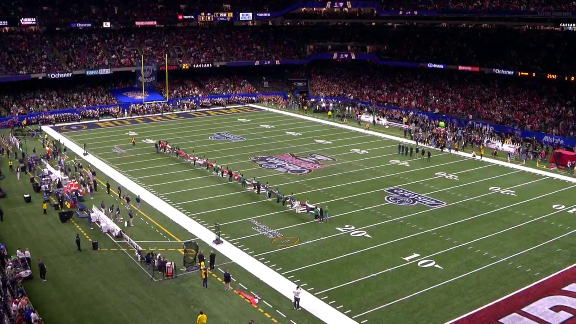 Moment of silence held at Sugar Bowl for New Orleans victims