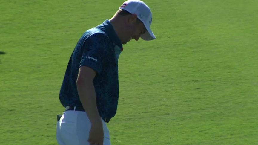 Justin Thomas can only laugh at unlucky break on chip-in