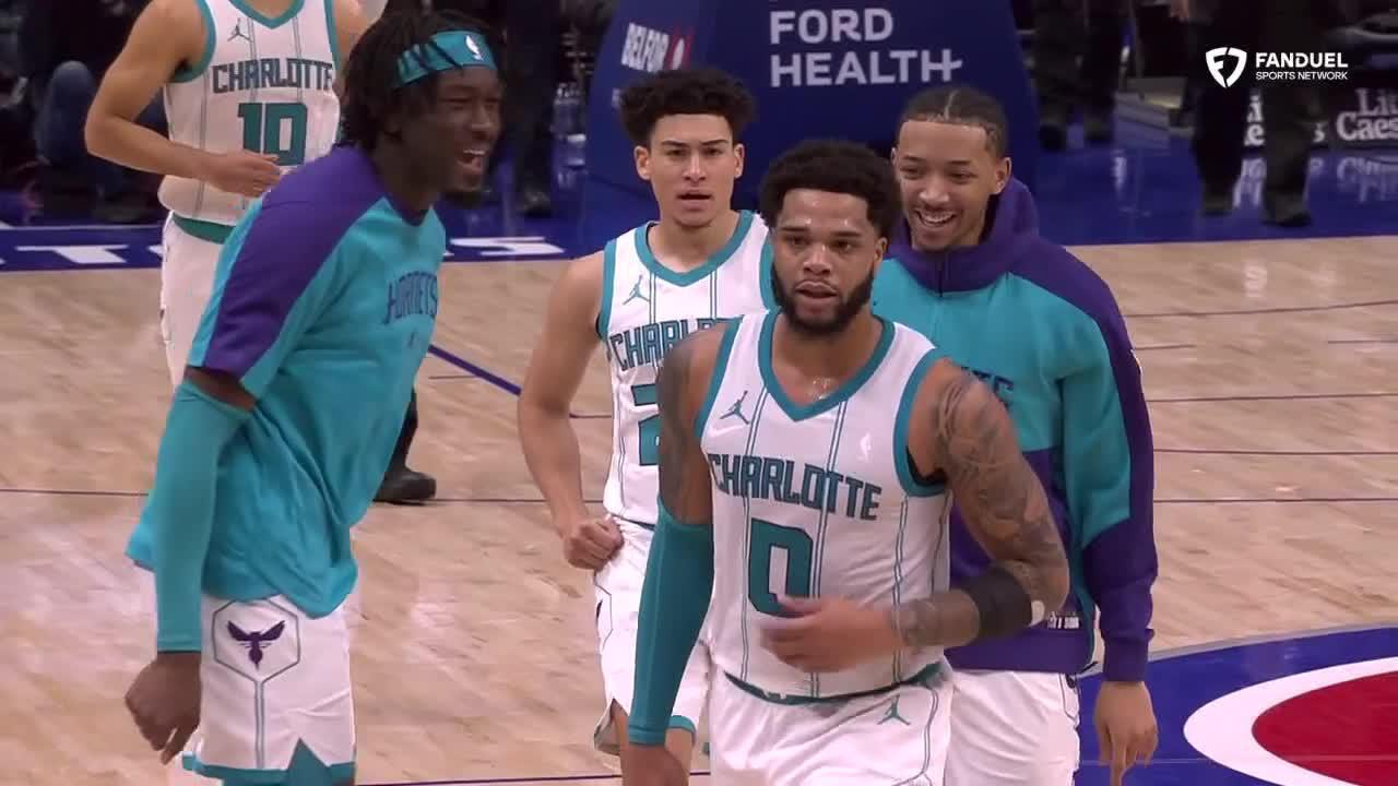 Miles Bridges steals it and beats the halftime buzzer from deep