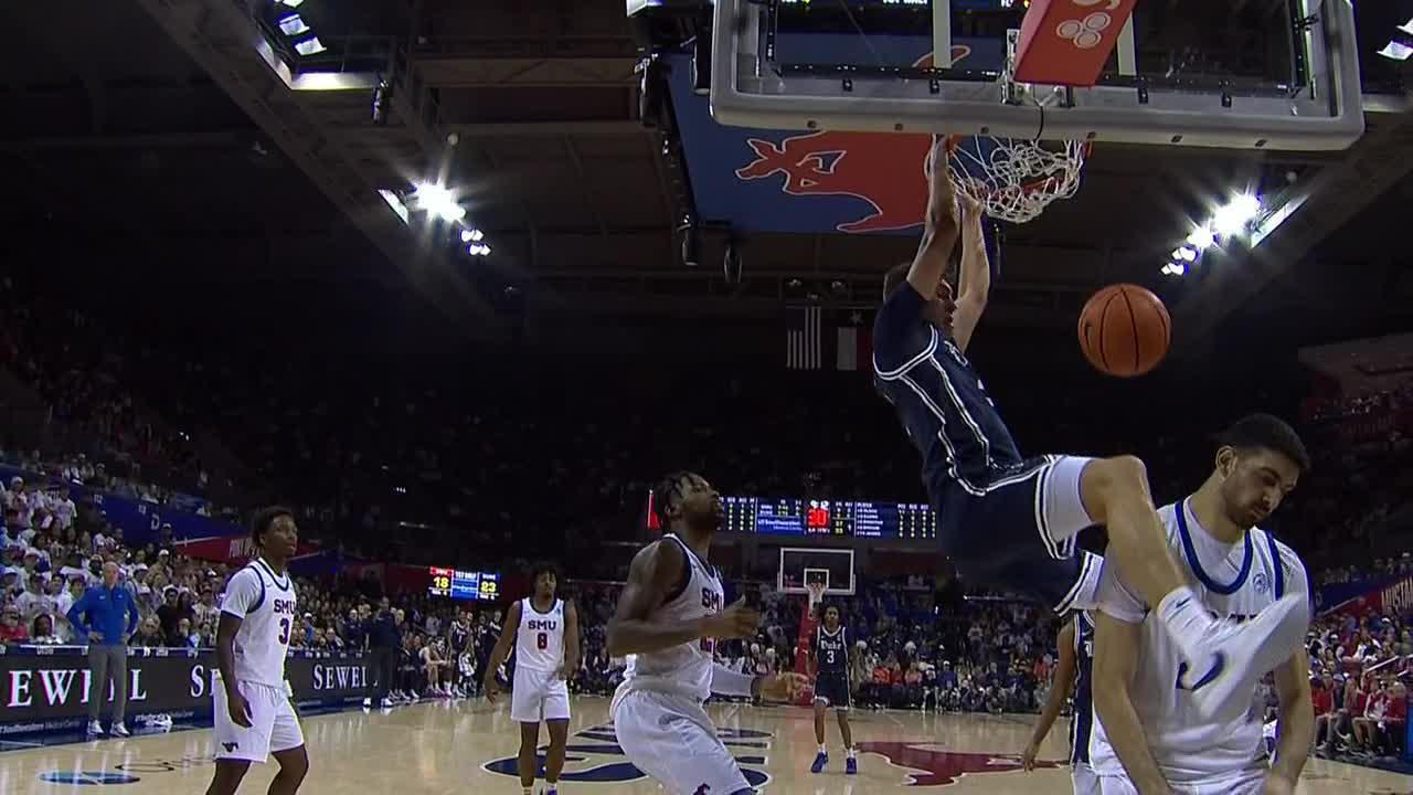 Cooper Flagg rises up for a putback slam