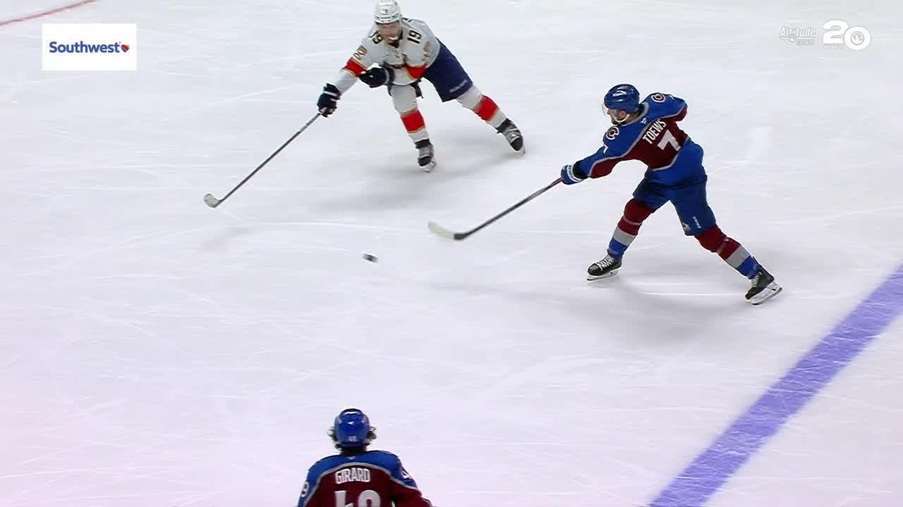 Devon Toews scores from distance to put Avs ahead