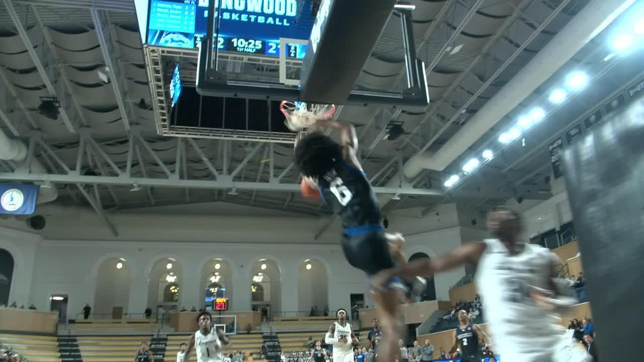 Jordan Marsh throws it up to Kameron Taylor for a mean alley-oop