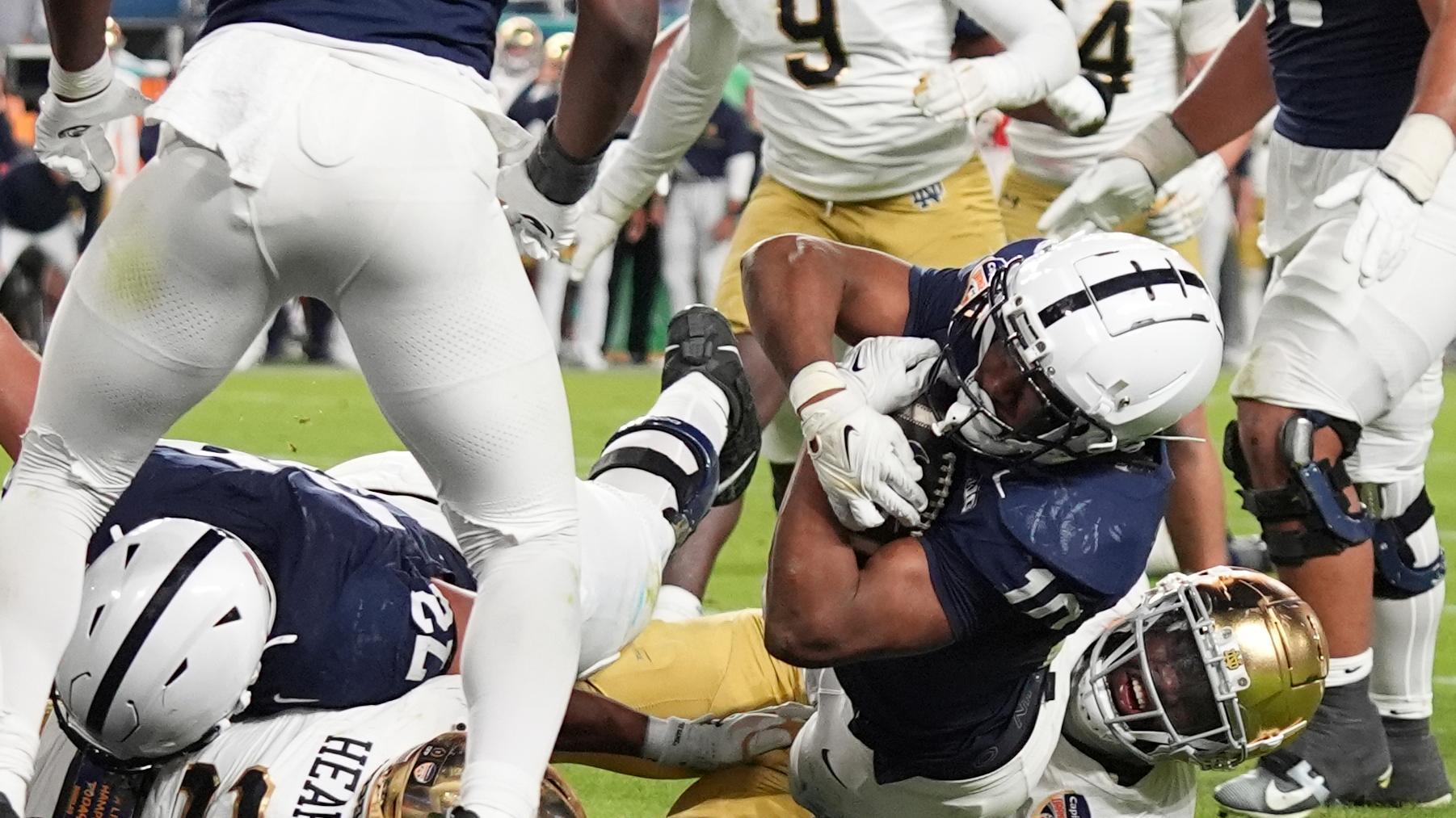 PSU INT erased by penalty leads to Singleton's 3rd TD