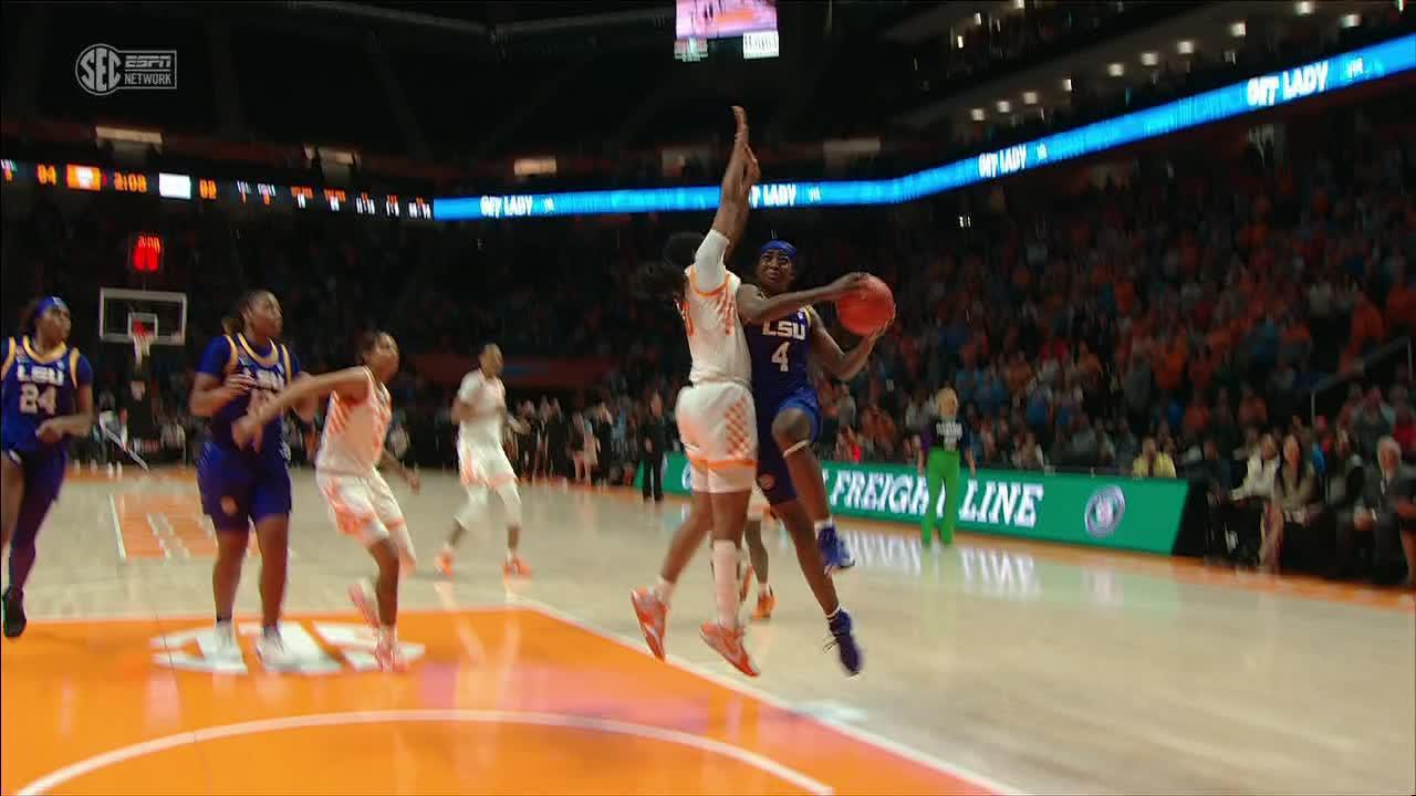 Flau'Jae Johnson shows off her handles for and-1 bucket