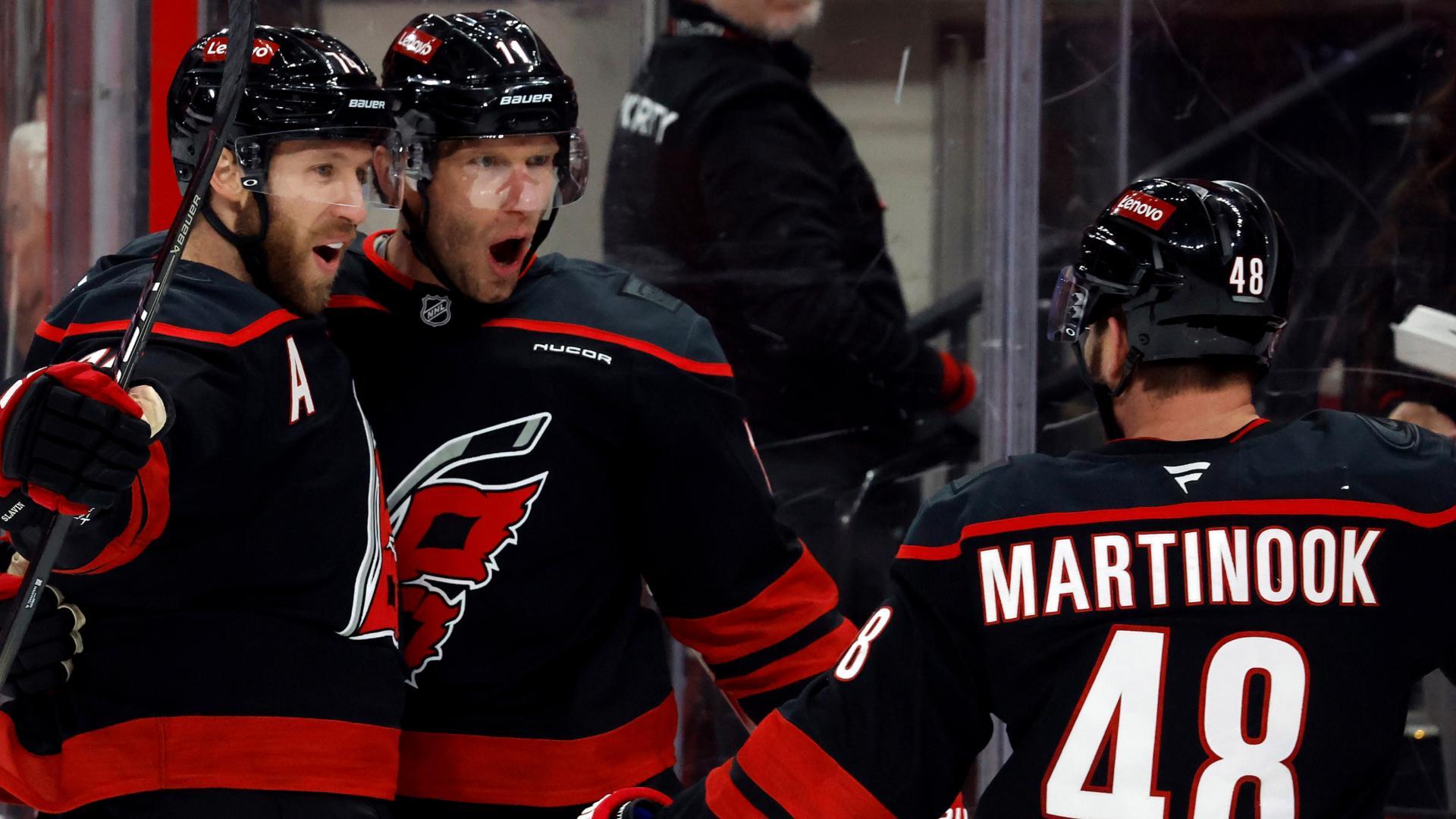 Jordan Staal's hat trick propels Canes past Maple Leafs