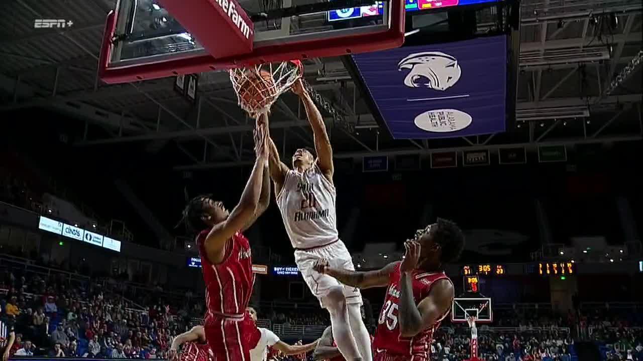 Myles Corey throws down a pair of huge slams for South Alabama