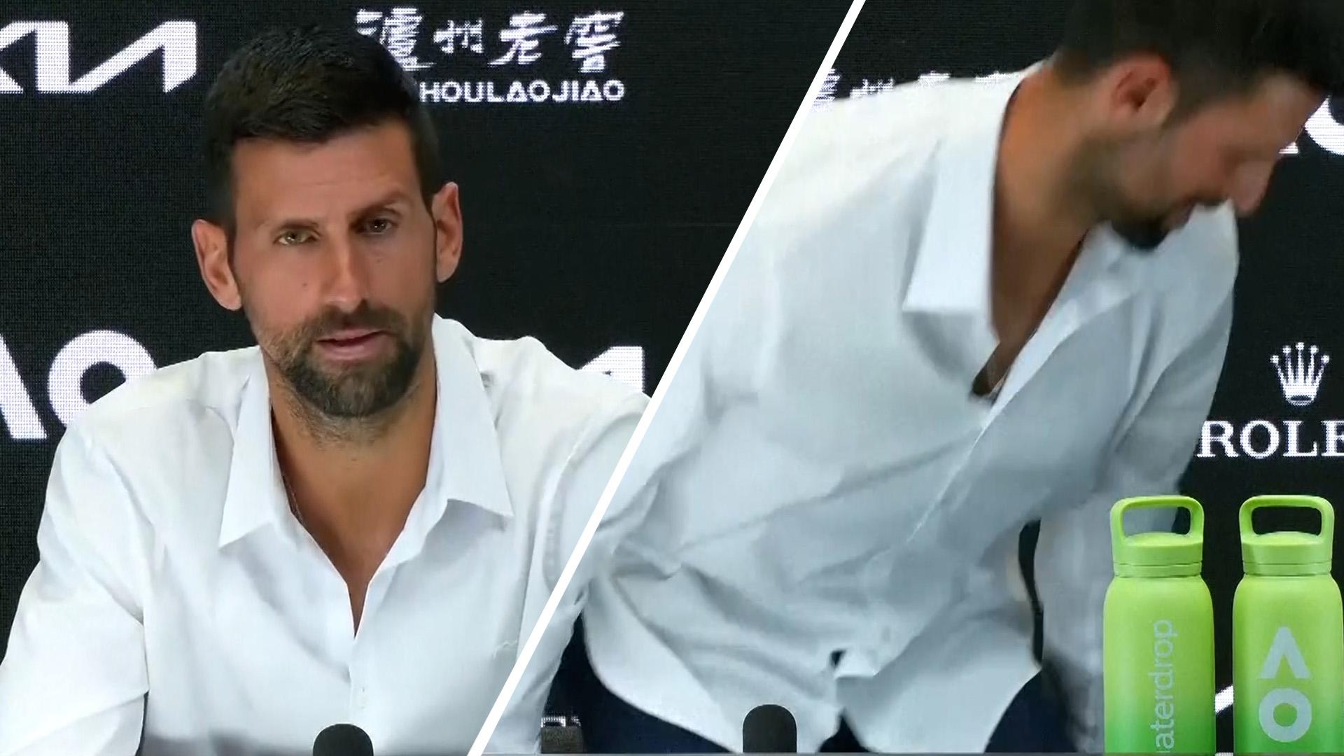 Djokovic walks out of press conference after 'poisoning' question