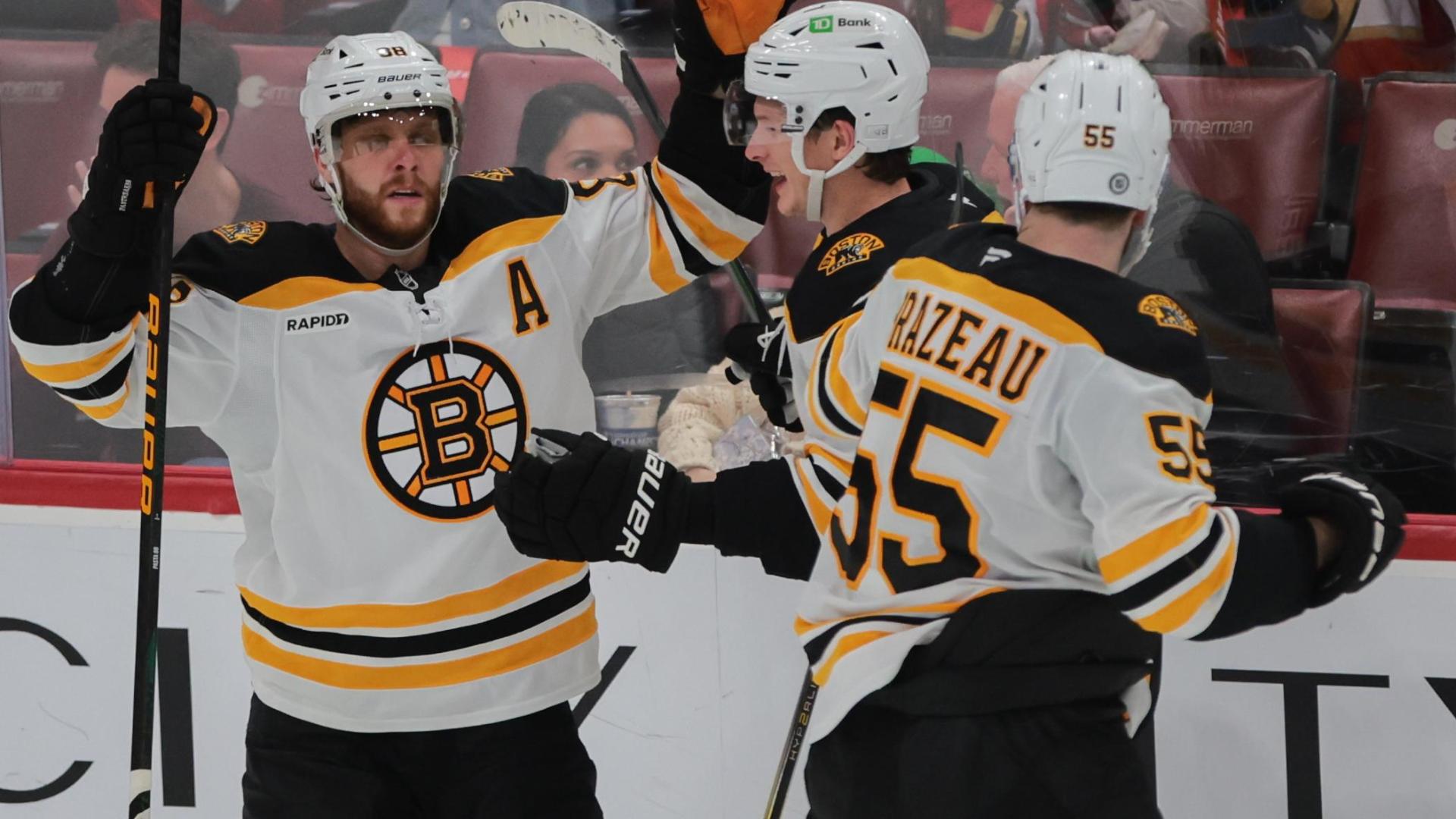 David Pastrnak scores OT winner with 1.2 seconds left for Bruins