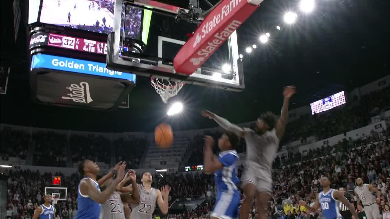 Cameron Matthews puts a Kentucky defender on a poster