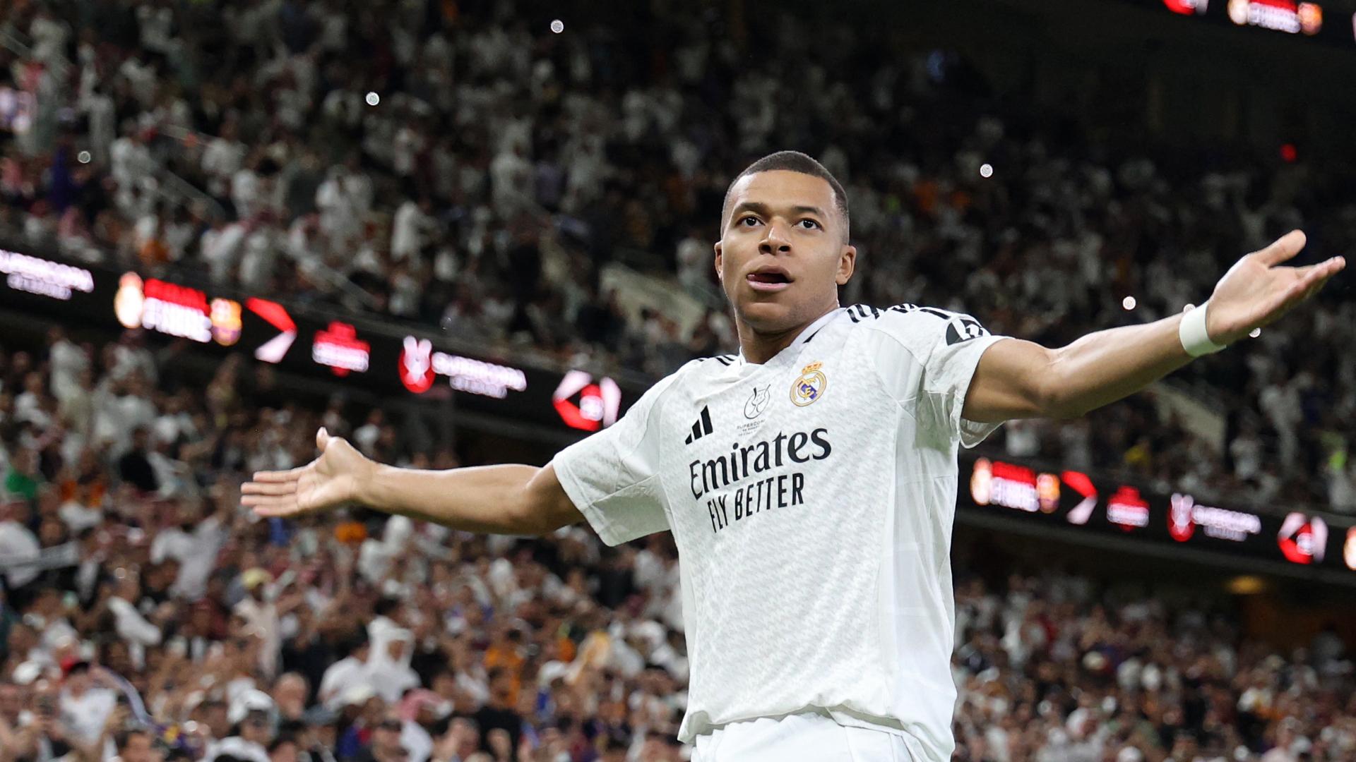 Real Madrid strike first through Kylian Mbappe