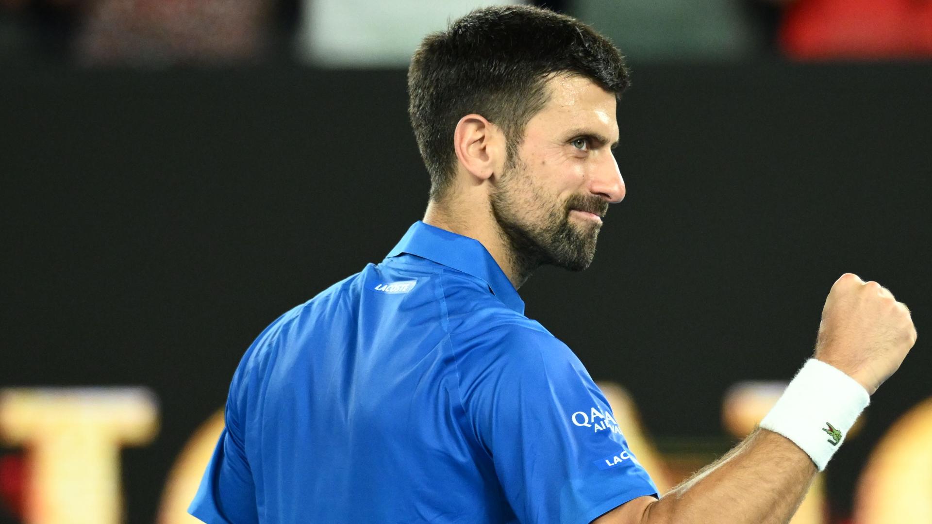 Novak Djokovic seals first-round win with ace