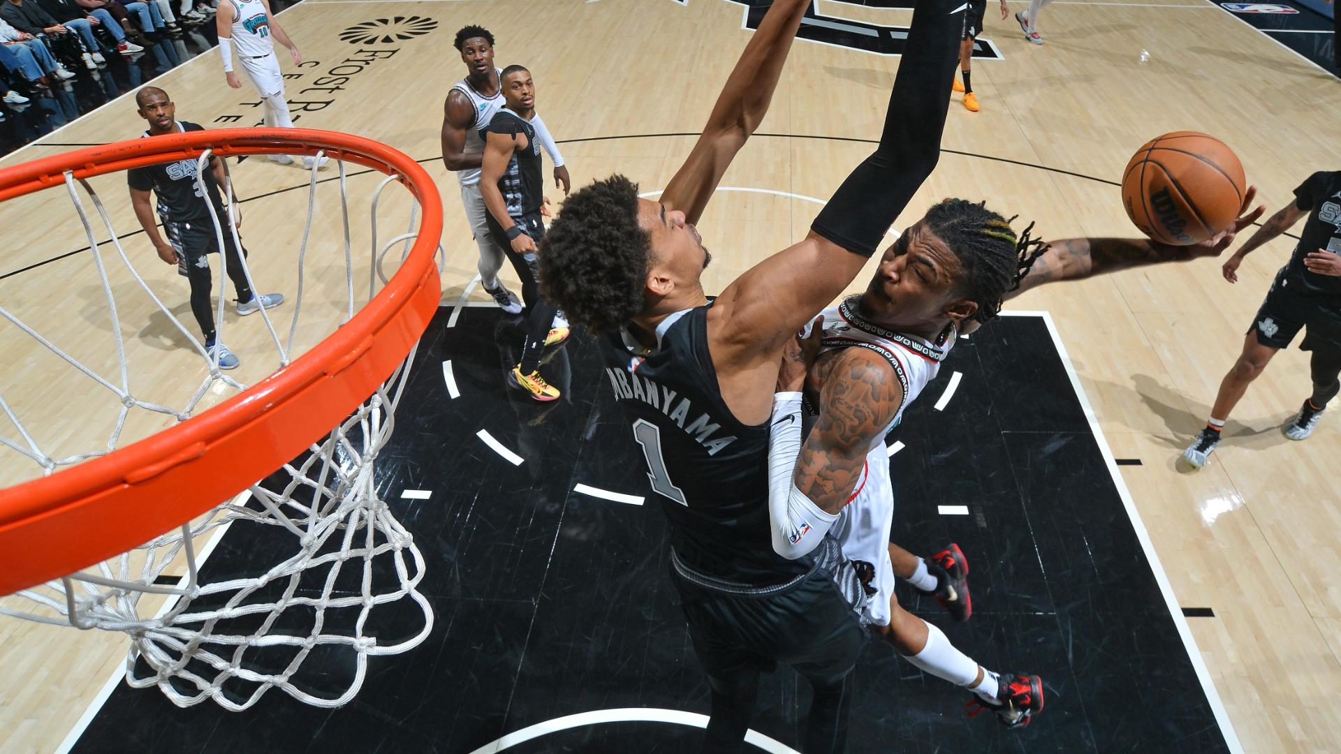 Ja absolutely posterizes Wemby with dunk after the whistle